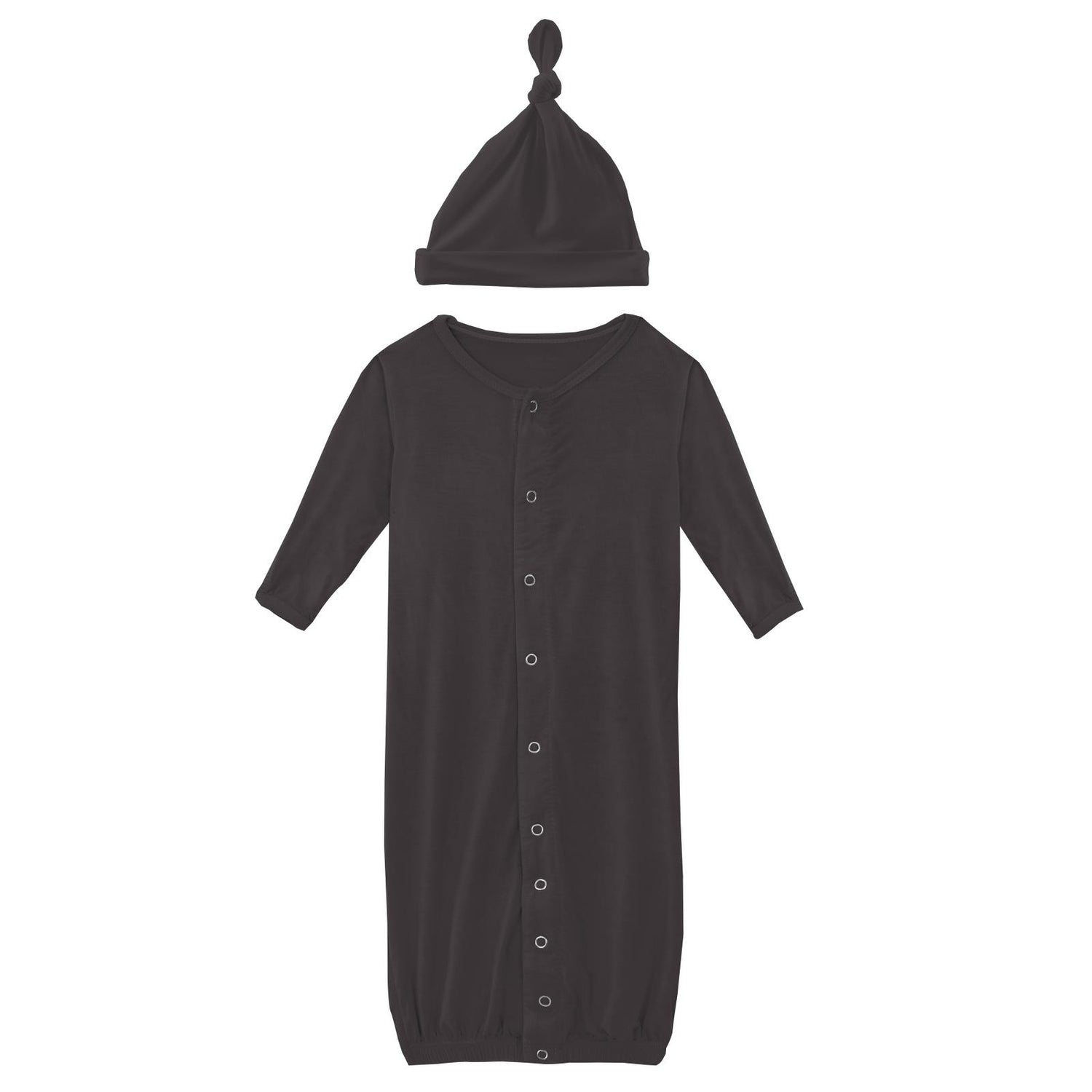 Layette Gown Converter & Single Knot Hat Set in Midnight