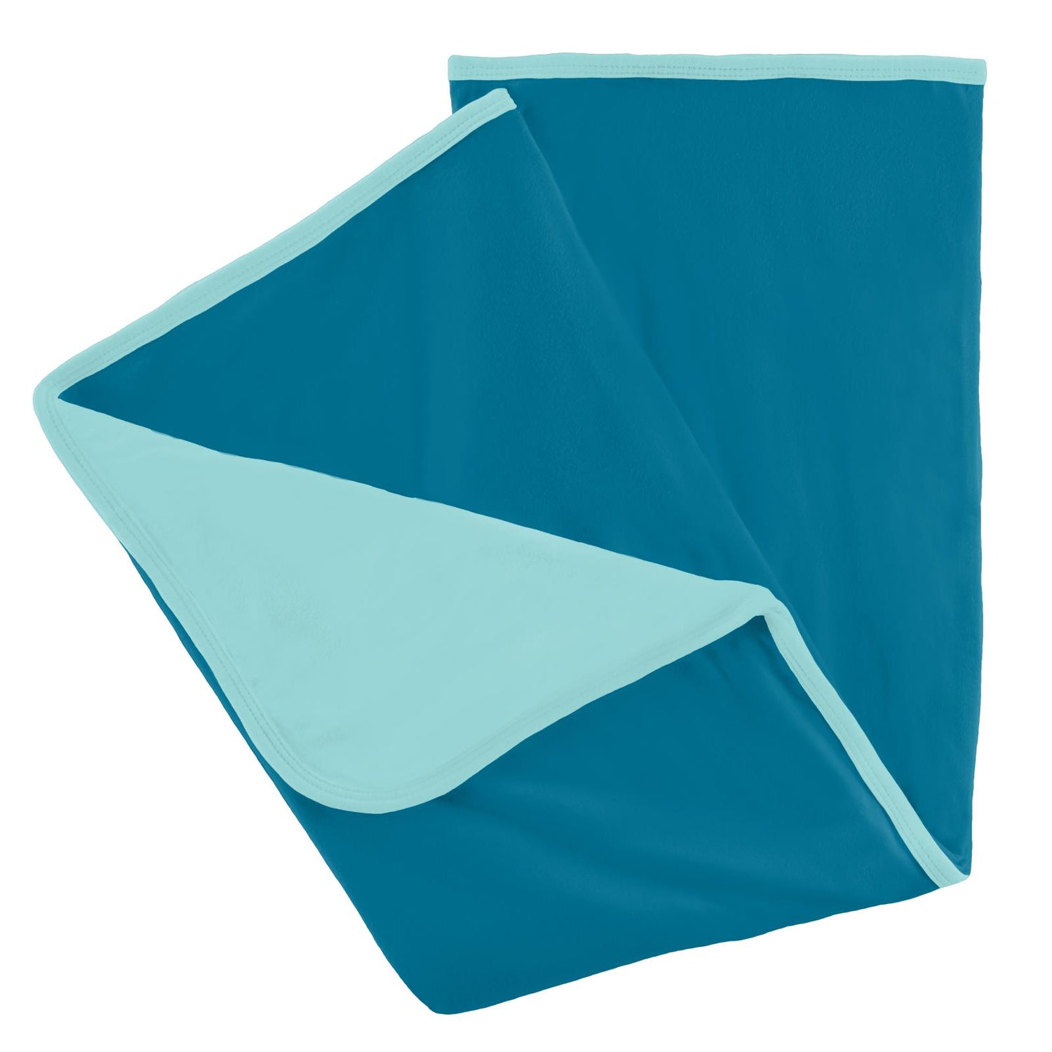 Stroller Blanket in Cerulean Blue with Summer Sky