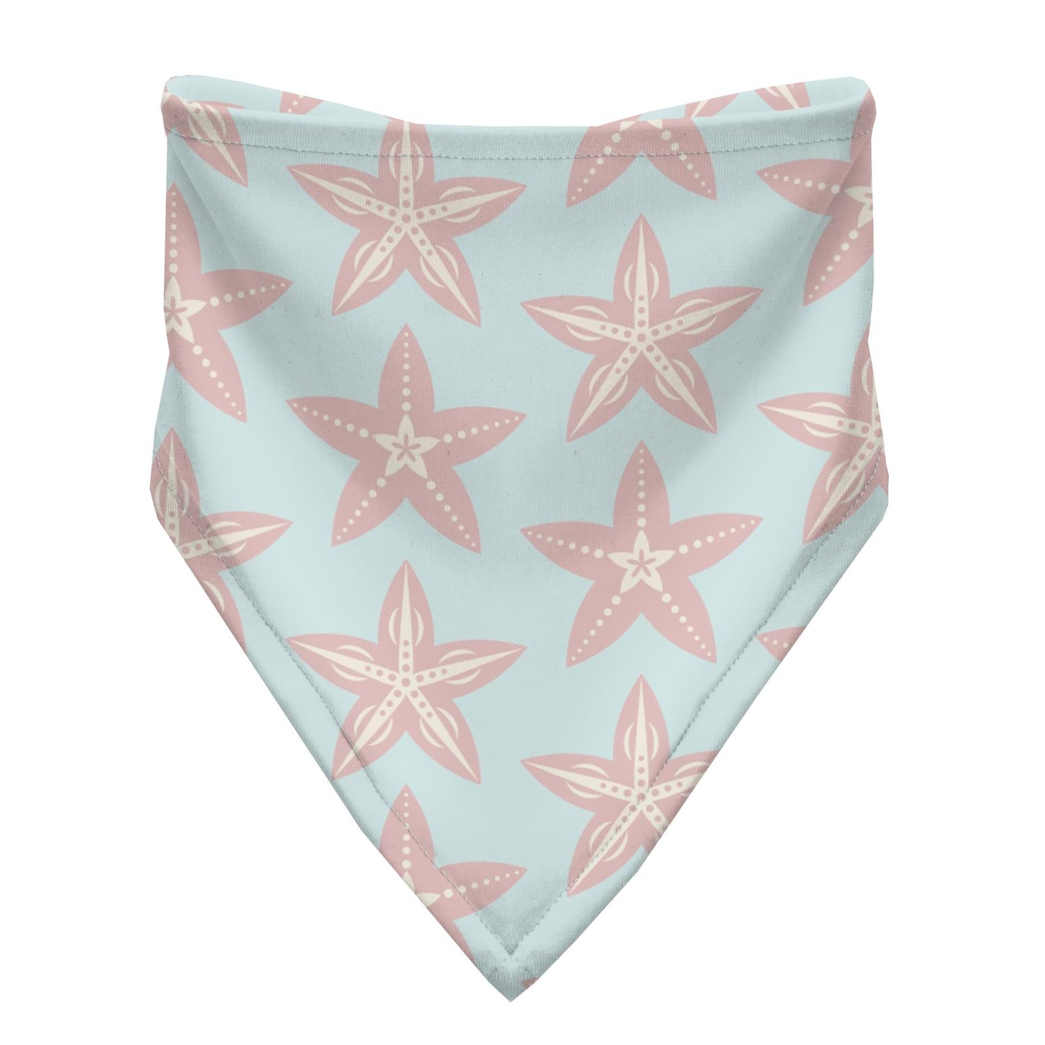 Print Bandana Bib Set of 3 in Fresh Air Fancy Starfish, Fresh Air Waves and Baby Rose Porthole