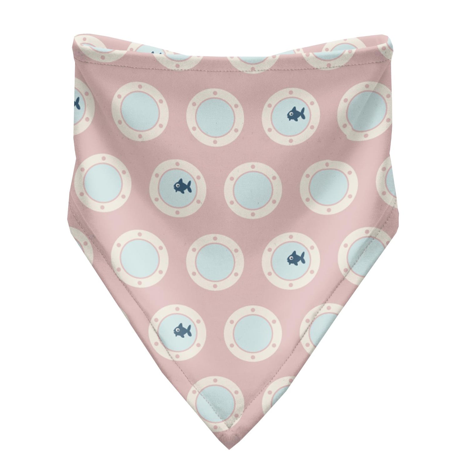 Print Bandana Bib Set of 3 in Fresh Air Fancy Starfish, Fresh Air Waves and Baby Rose Porthole