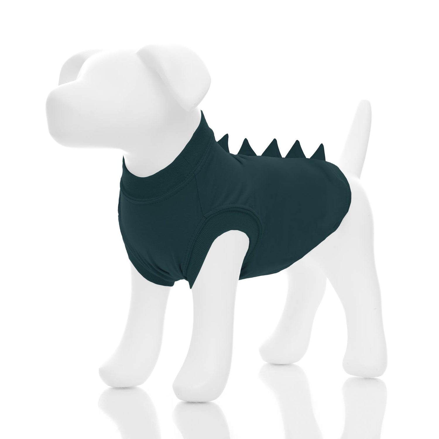 Fleece Sleeveless Dog Tee with Dino Back in Pine