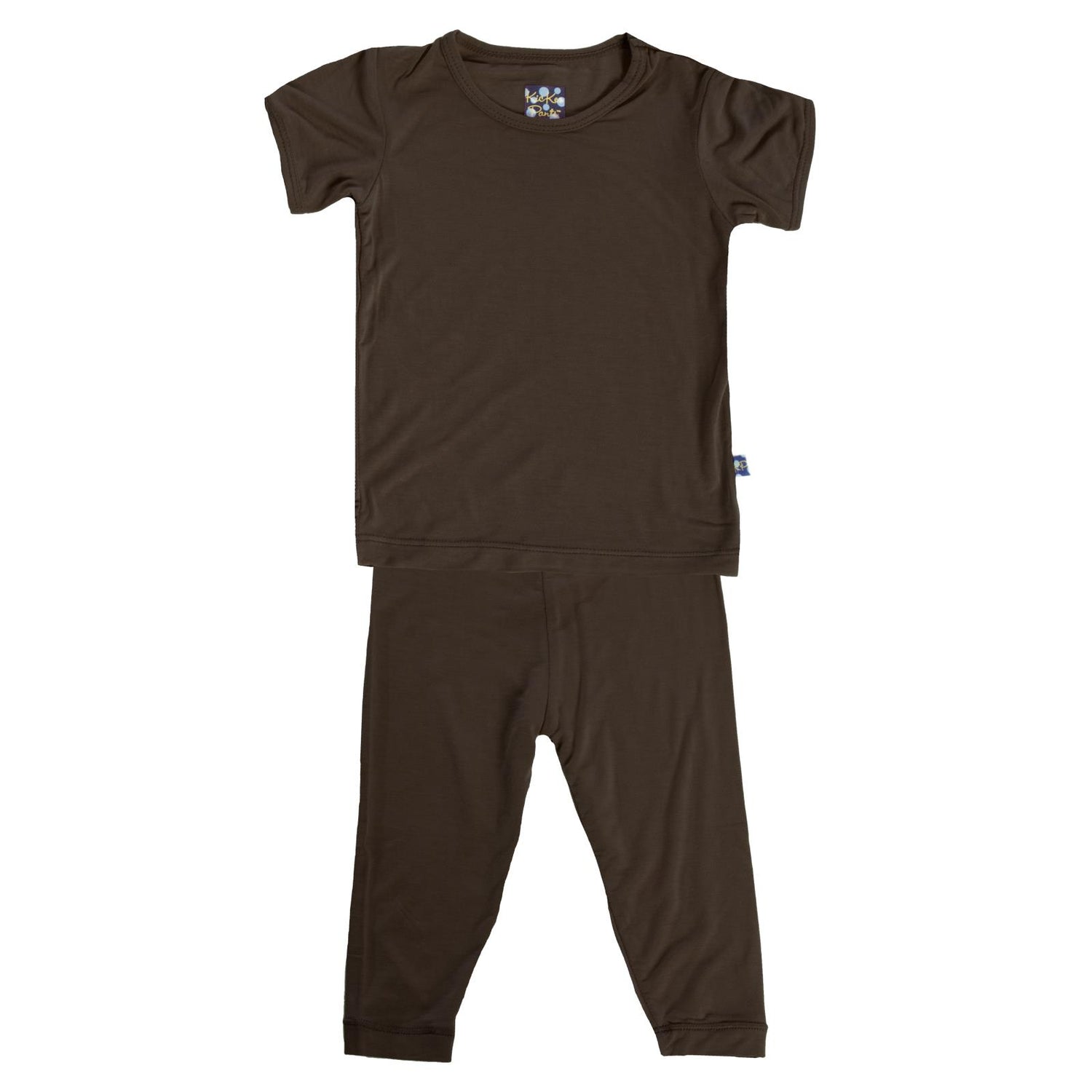 Short Sleeve Pajama Set in Bark