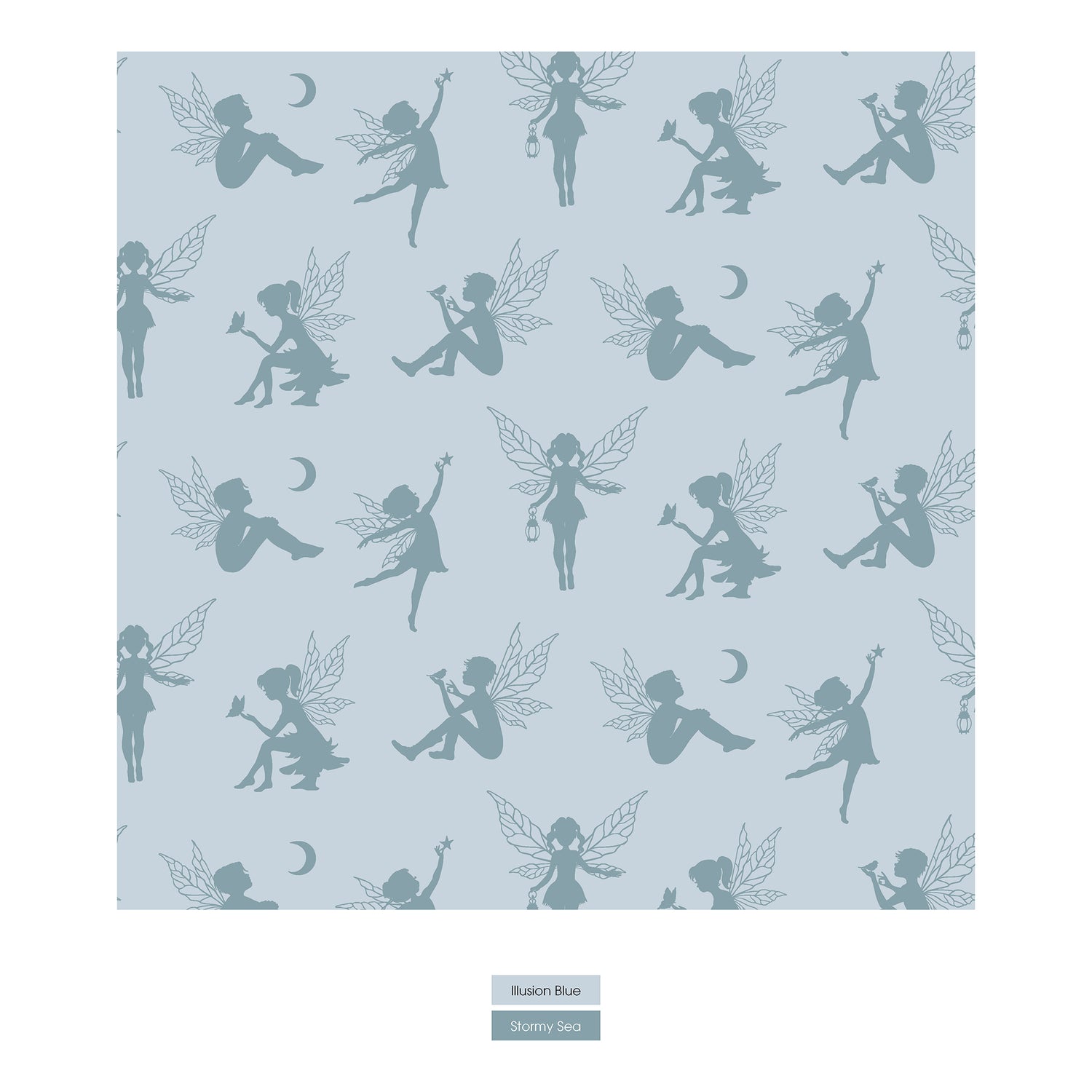 Print Fluffle Sleep Bag with Dual Access in Illusion Blue Forest Fairies