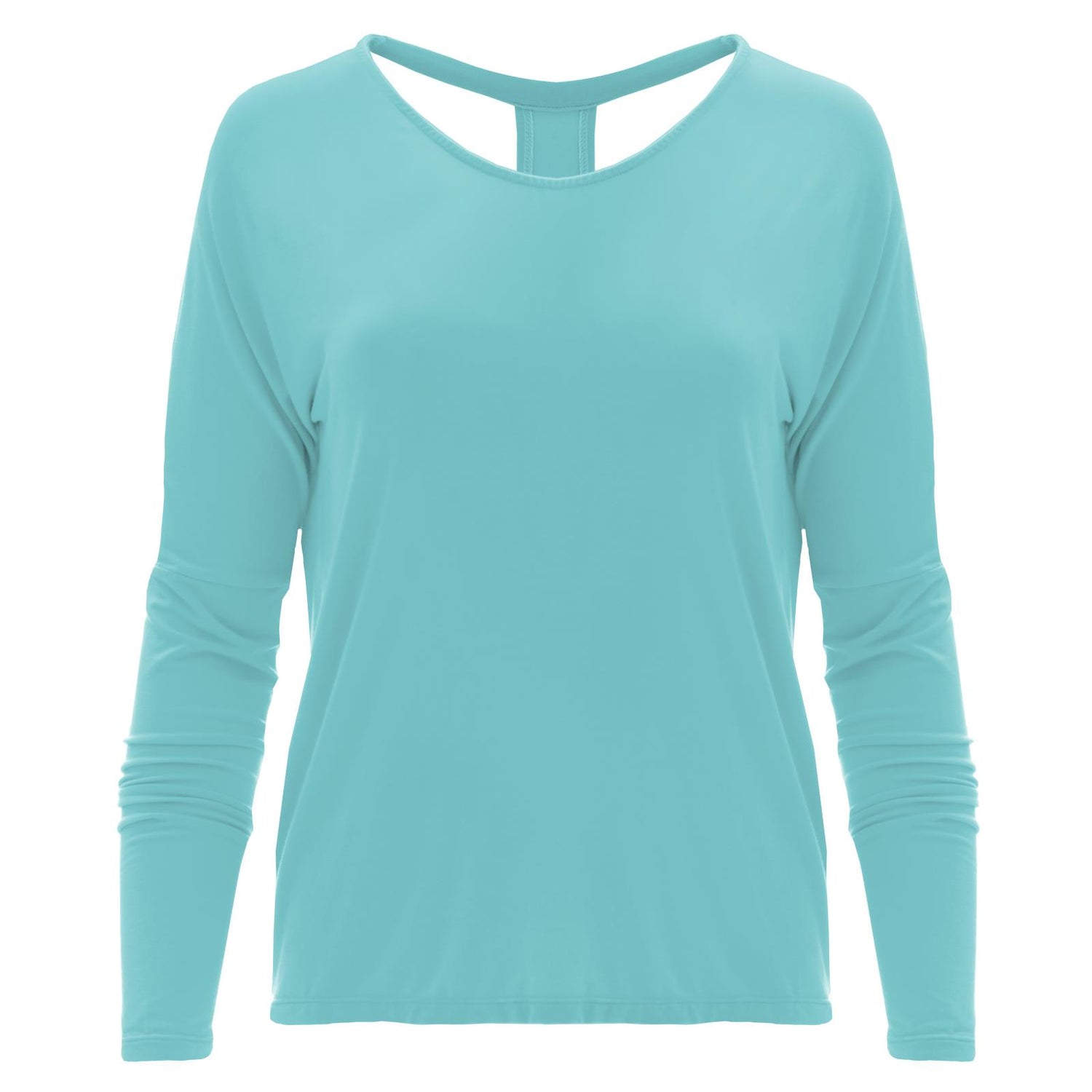 Women's Solid Open Back Top in Iceberg