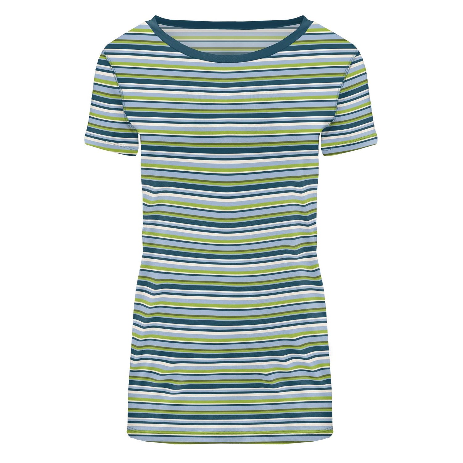 Women's Print Short Sleeve Loosey Goosey Tee in Anniversary Sailaway Stripe