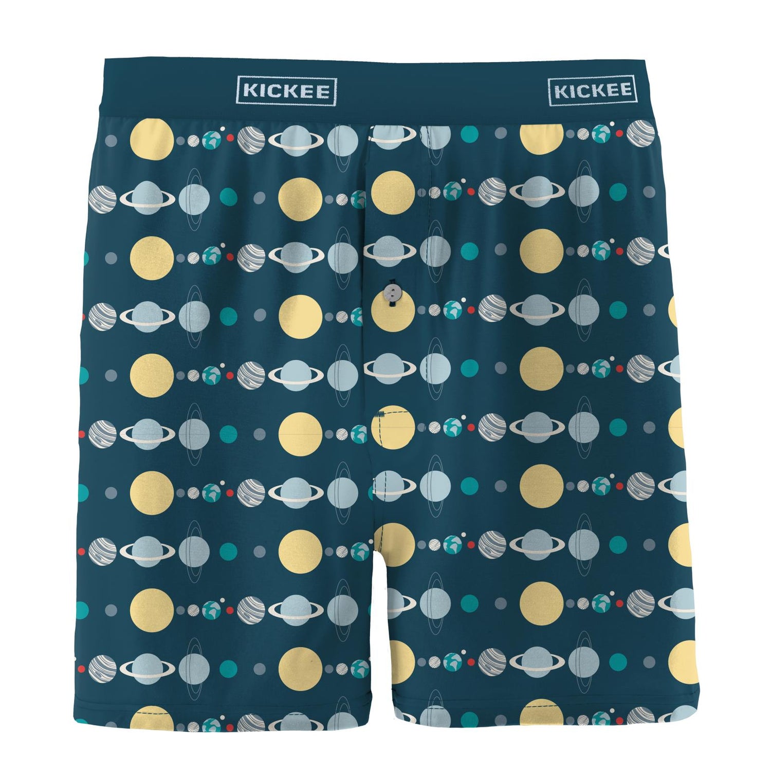 Men's Print Boxer Short in Peacock Planets