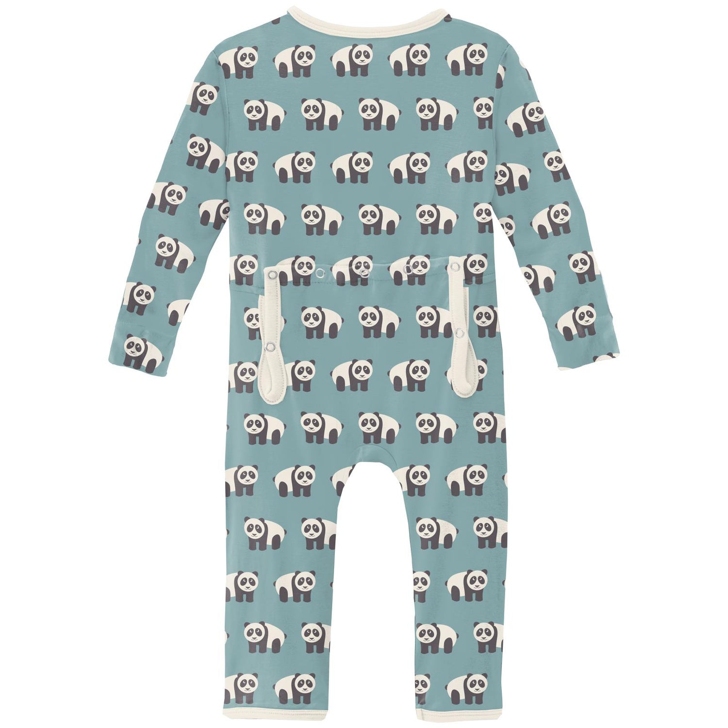 Print Coverall with Zipper in Jade Panda