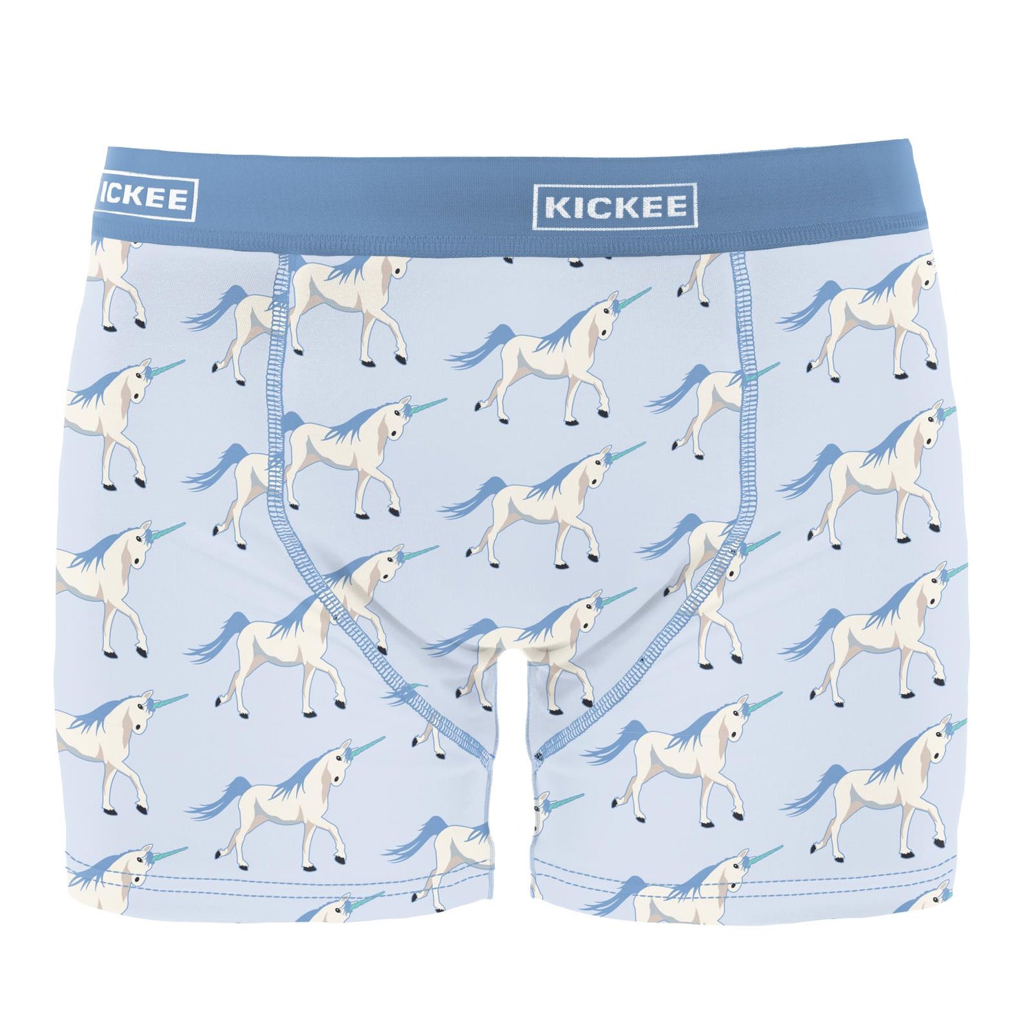 Men's Print Boxer Brief in Dew Prancing Unicorn