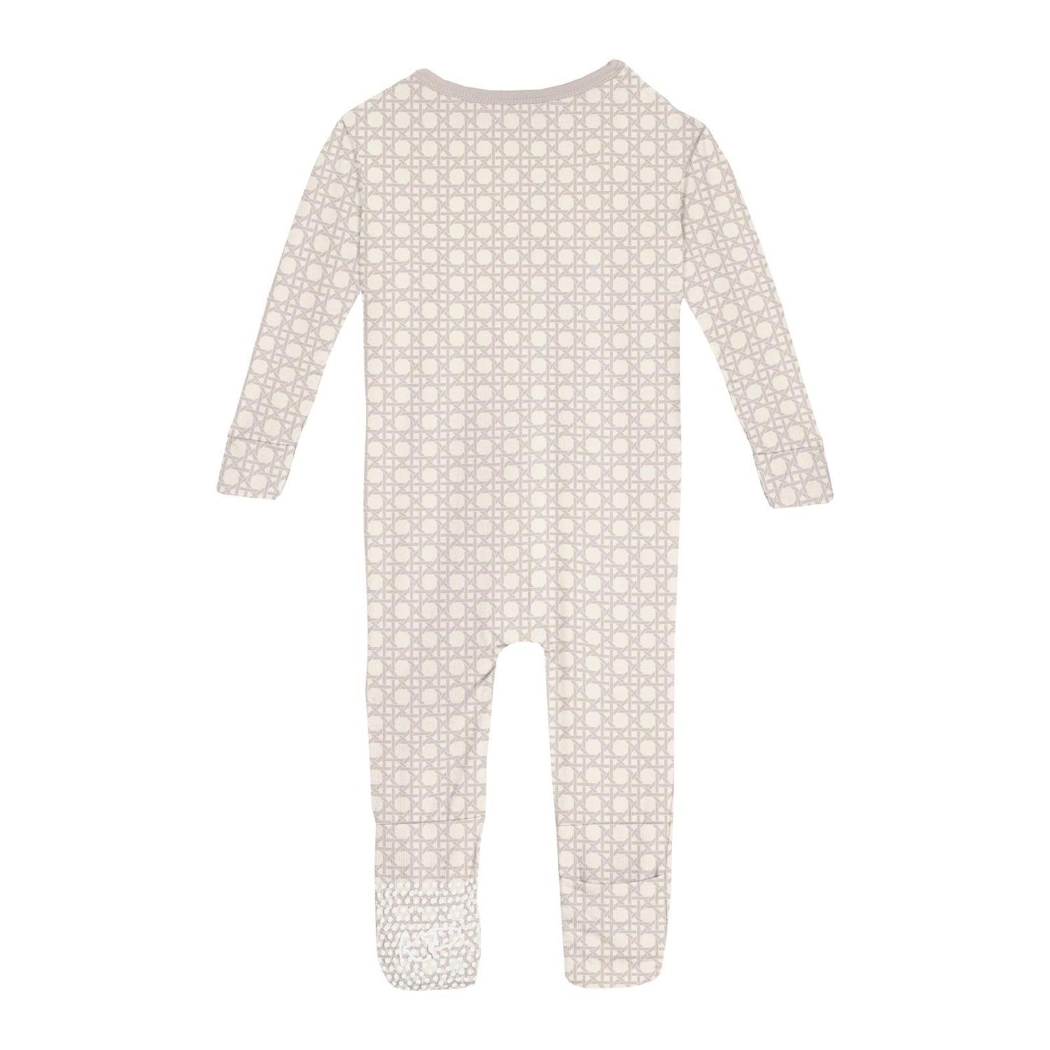 Print Convertible Sleeper with Zipper in Latte Wicker