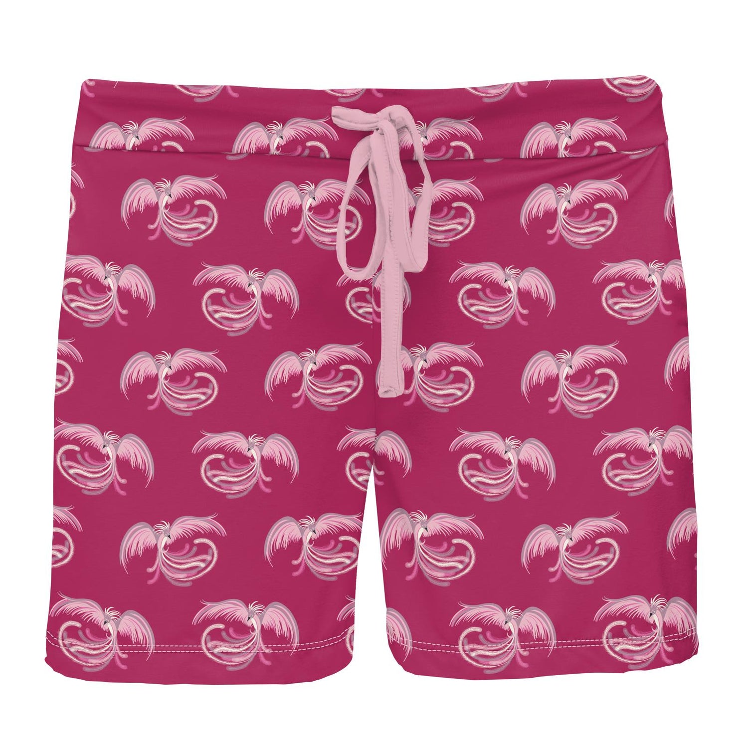 Women's Print Lounge Shorts in Dragon Fruit Phoenix