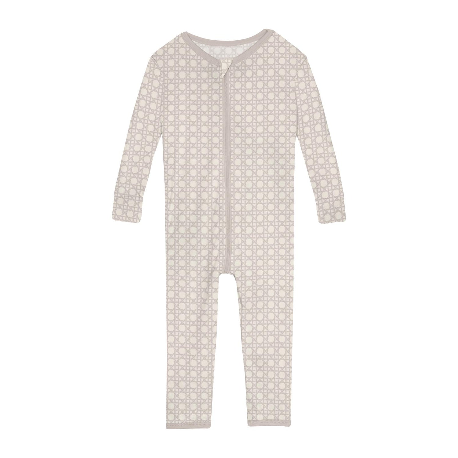 Print Convertible Sleeper with Zipper in Latte Wicker