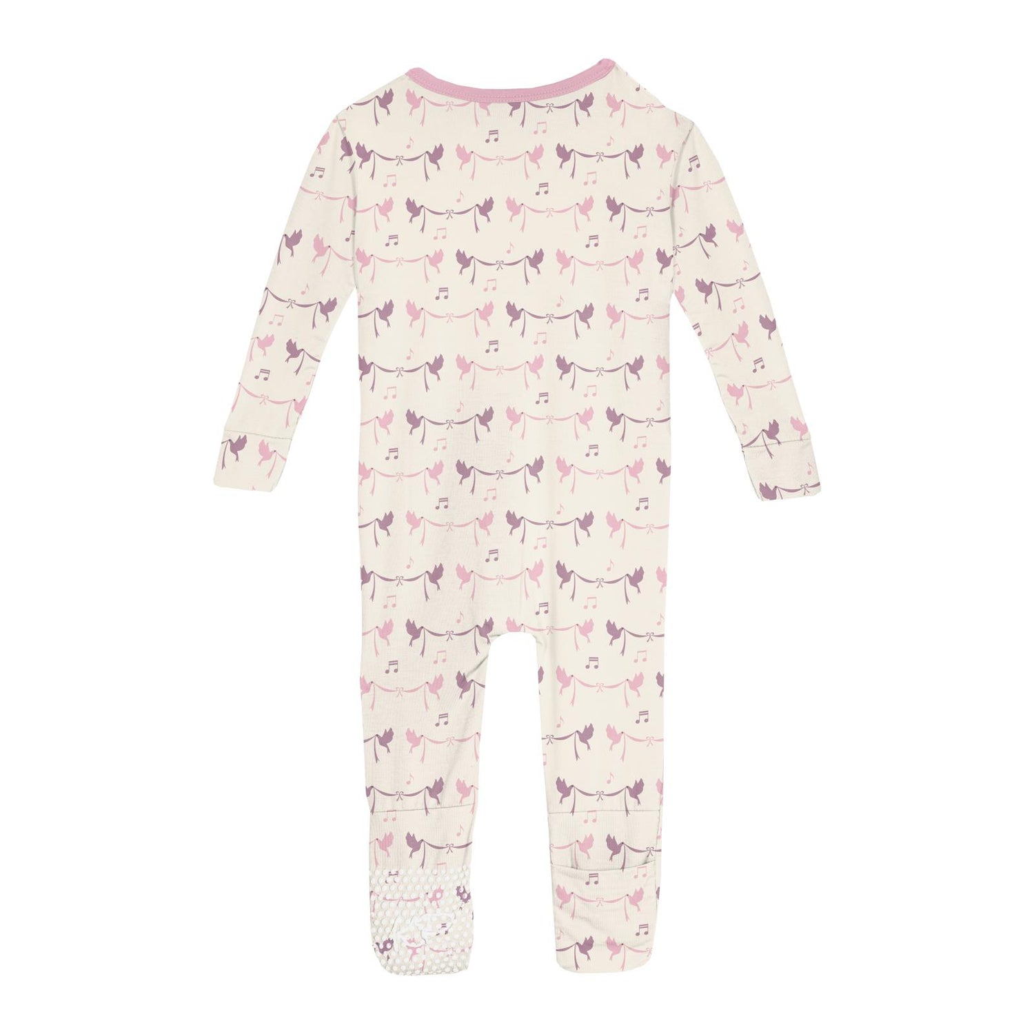 Print Convertible Sleeper with Zipper in Natural Bird Banner