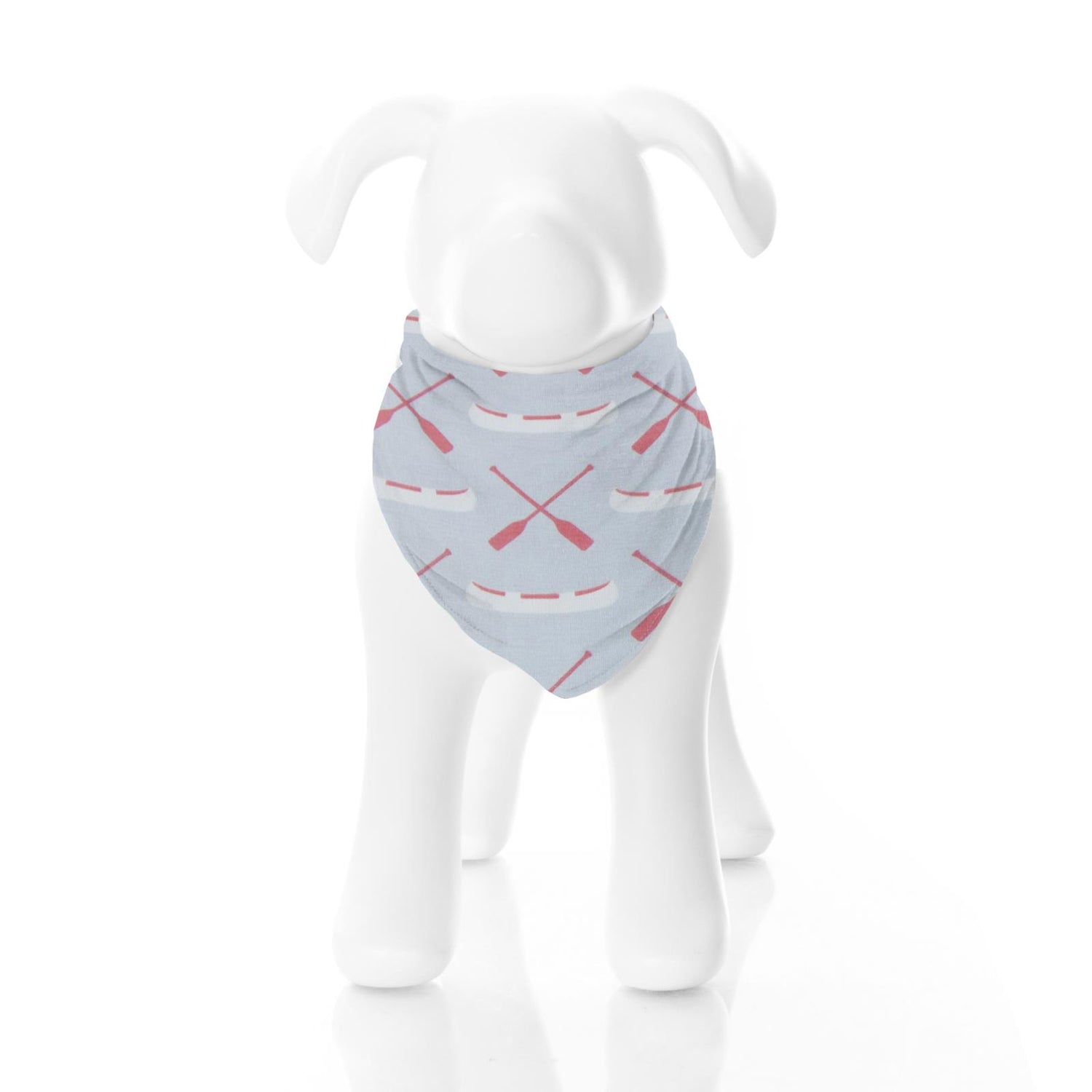 Print Dog Bandana in Dew Paddles and Canoe