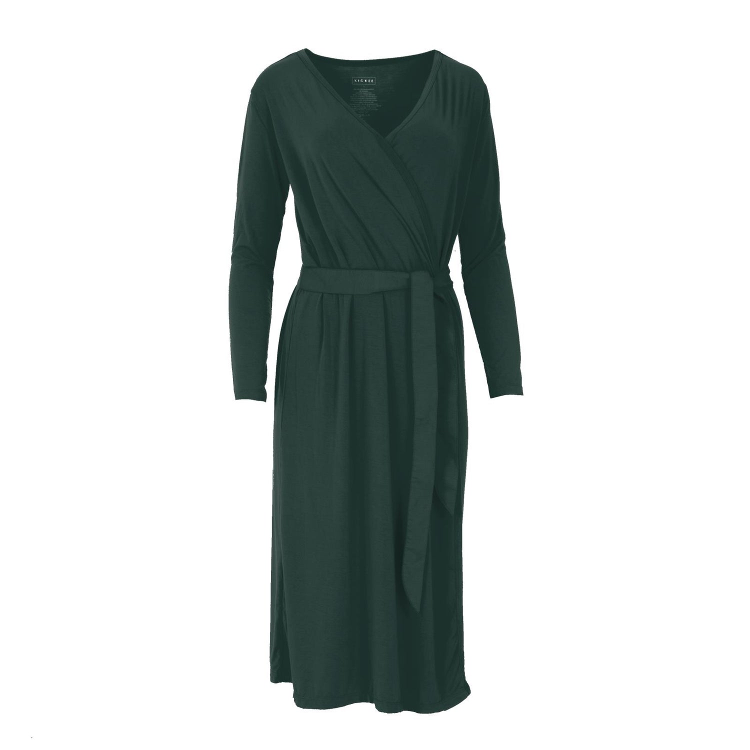 Women's Solid Basic Robe in Pine