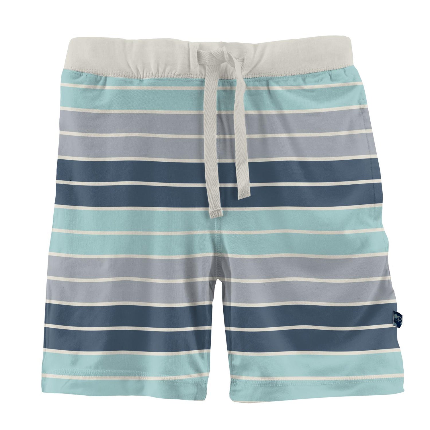 Print Lightweight Drawstring Shorts in Sport Stripe