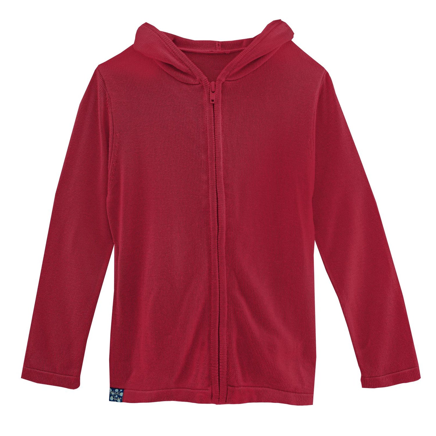 Knit Hoodie in Crimson