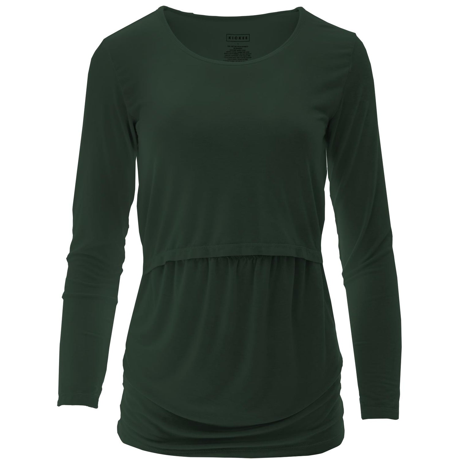 Women's Solid Long Sleeve Nursing Tee in Mountain View