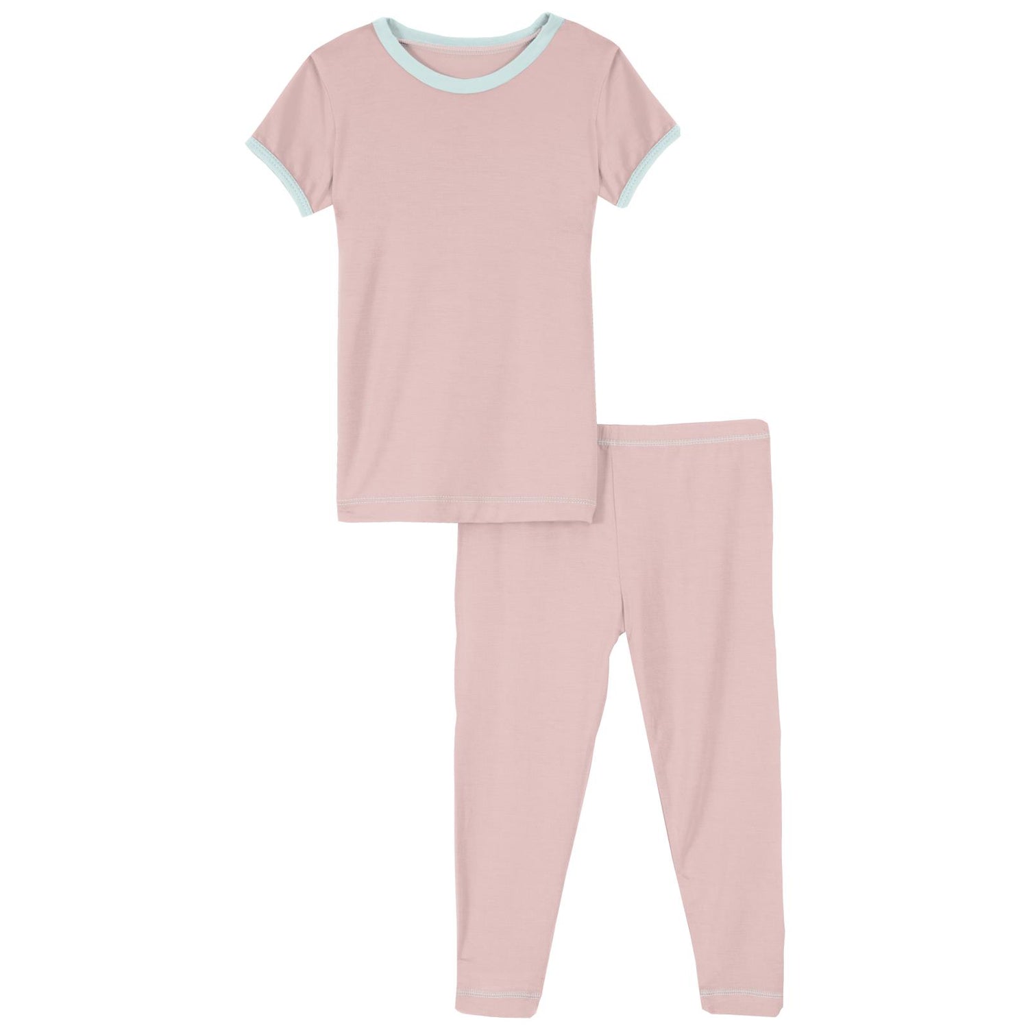 Short Sleeve Pajama Set in Baby Rose with Fresh Air