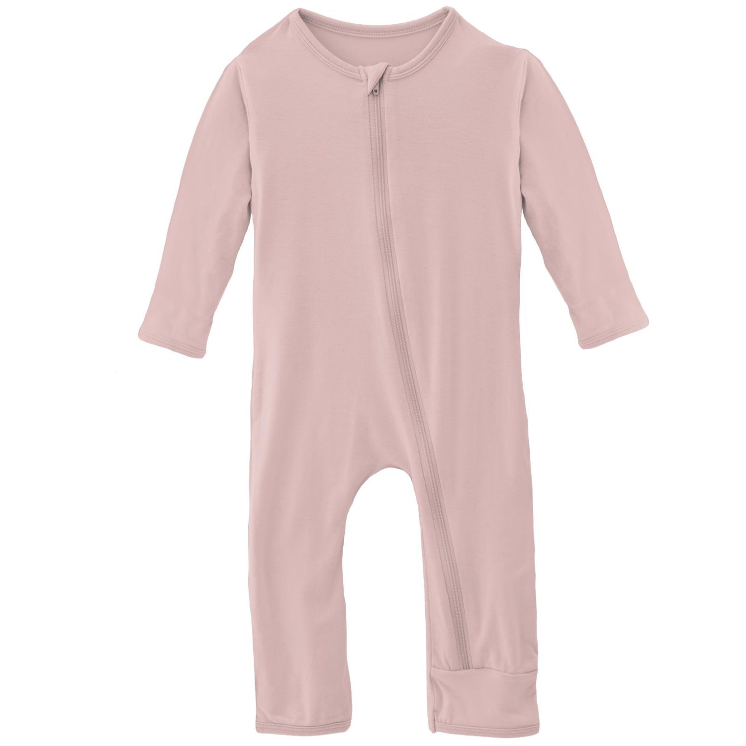 Coverall with Zipper in Baby Rose