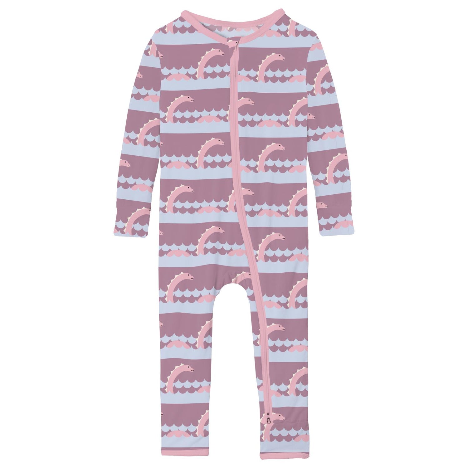 Print Coverall with 2 Way Zipper in Pegasus Sea Monster