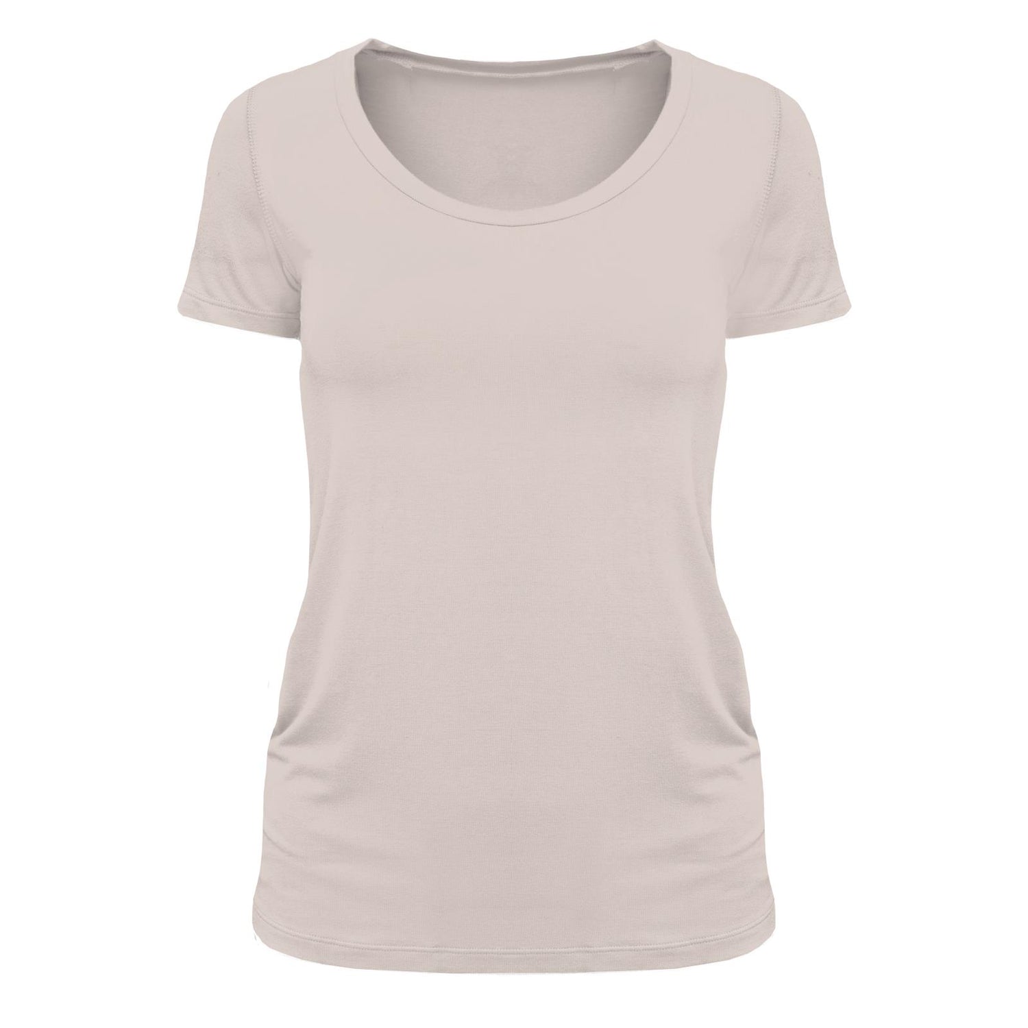 Women's Short Sleeve Scoop Neck Tee in Latte