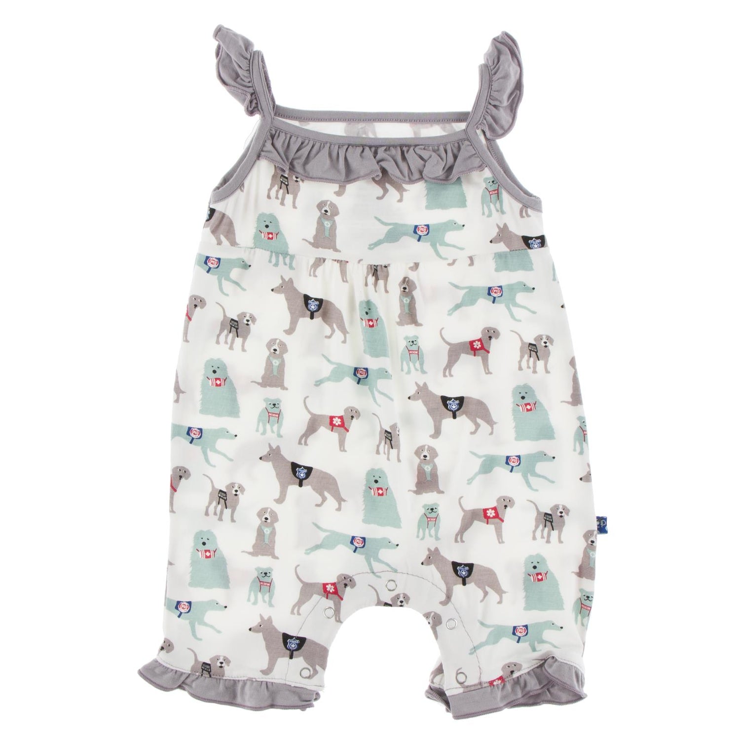 Print Wing Romper in Natural Canine First Responders