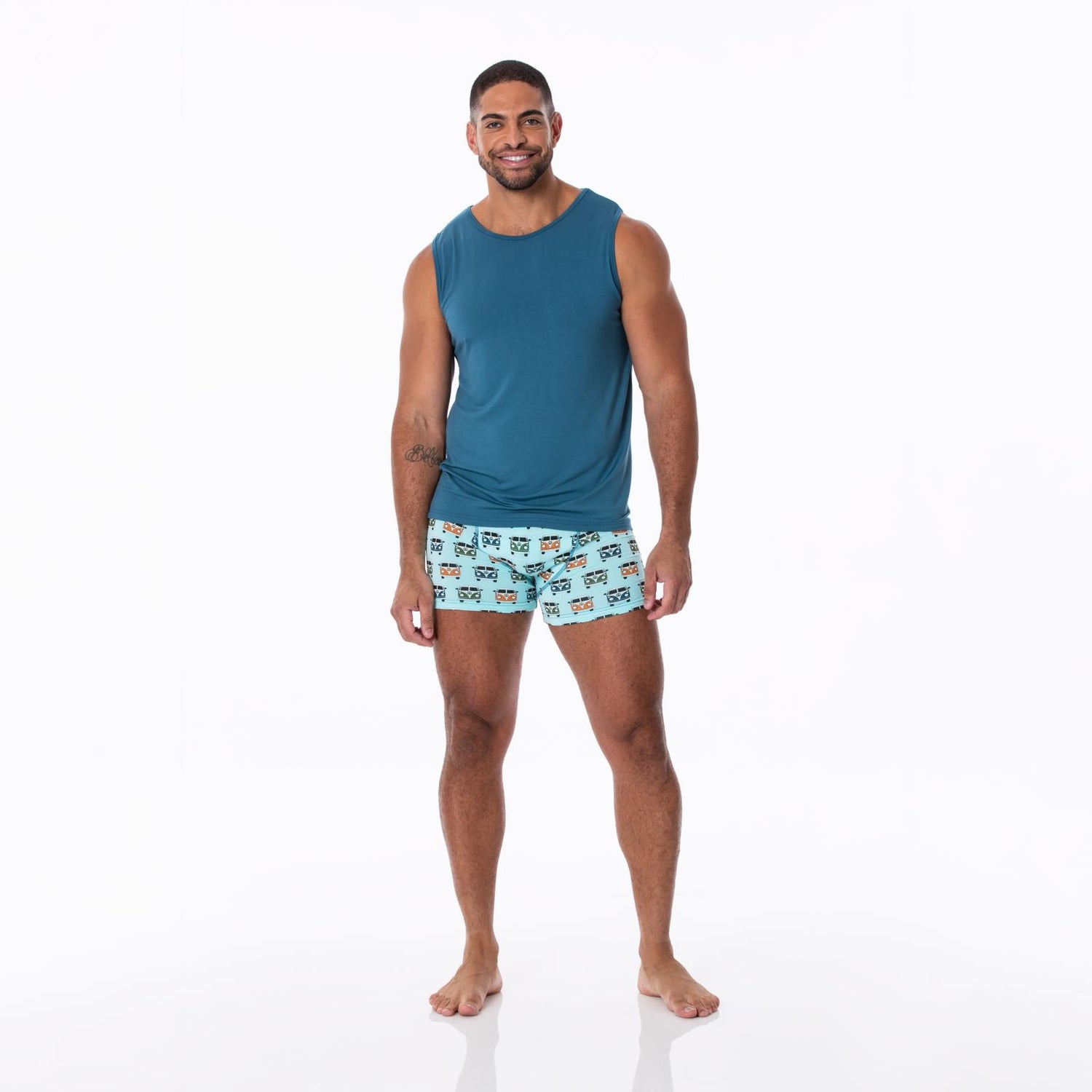 Men's Solid Sport Tank in Deep Sea