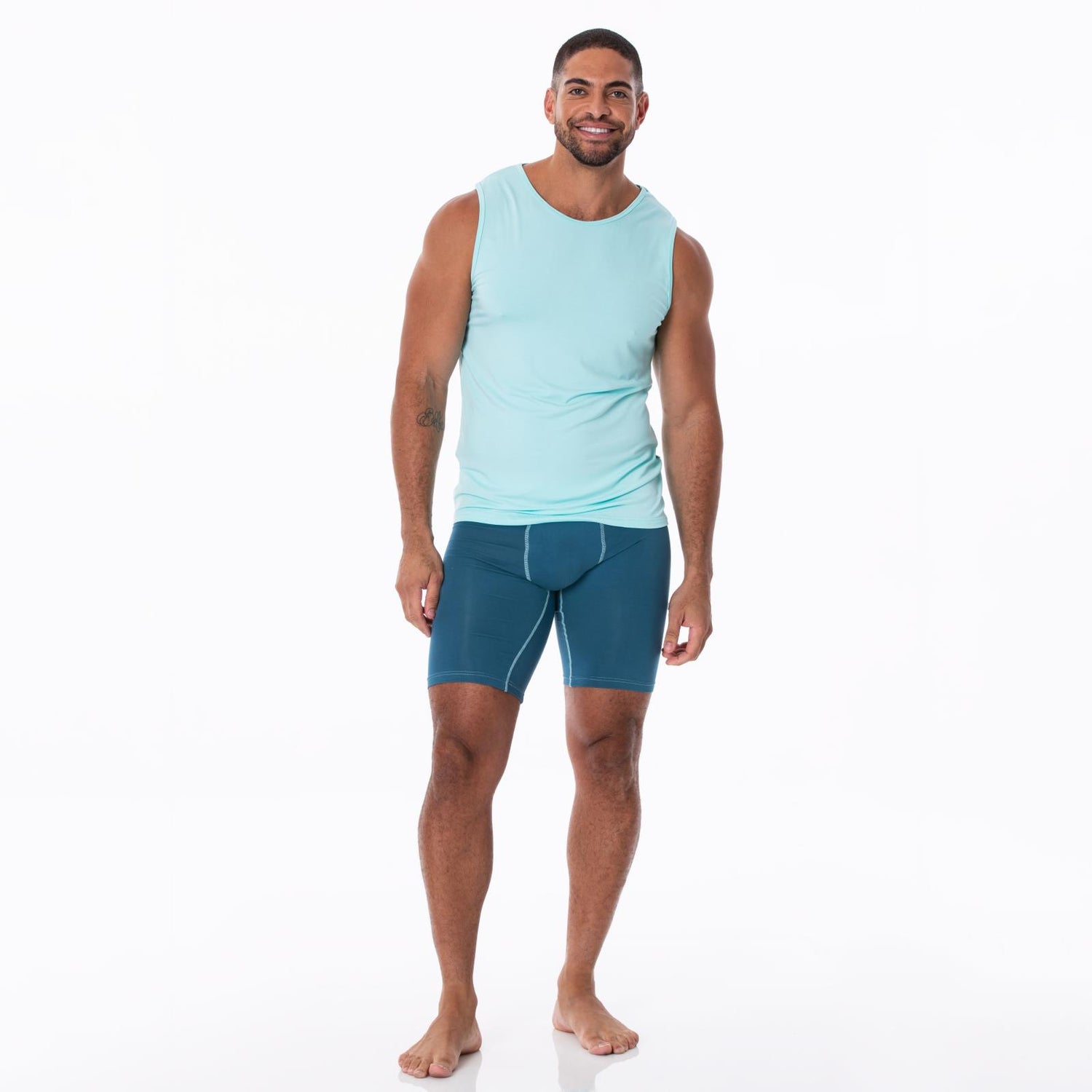 Men's Solid Sport Tank in Summer Sky