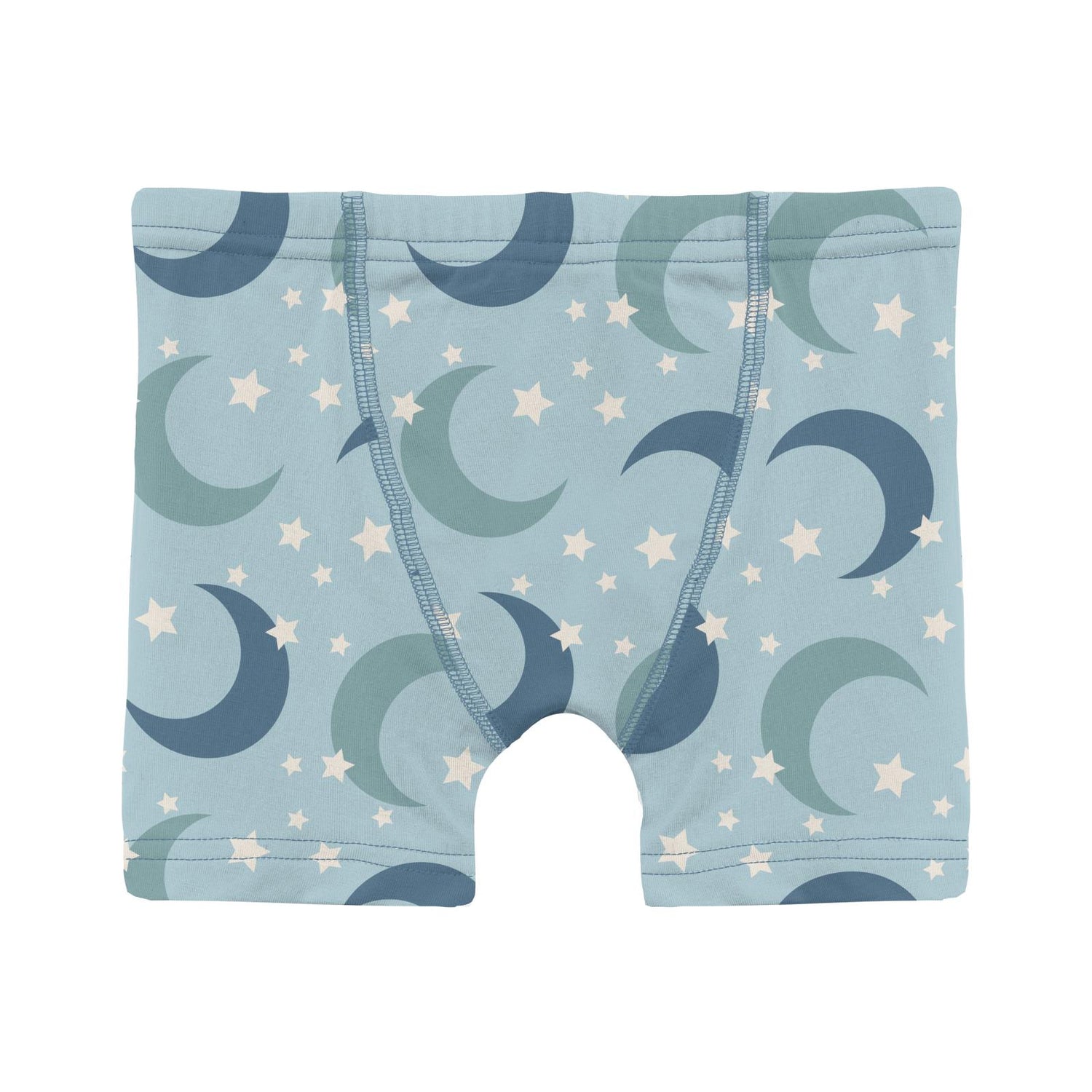 Print Boy's Boxer Brief in Spring Sky Moon and Stars