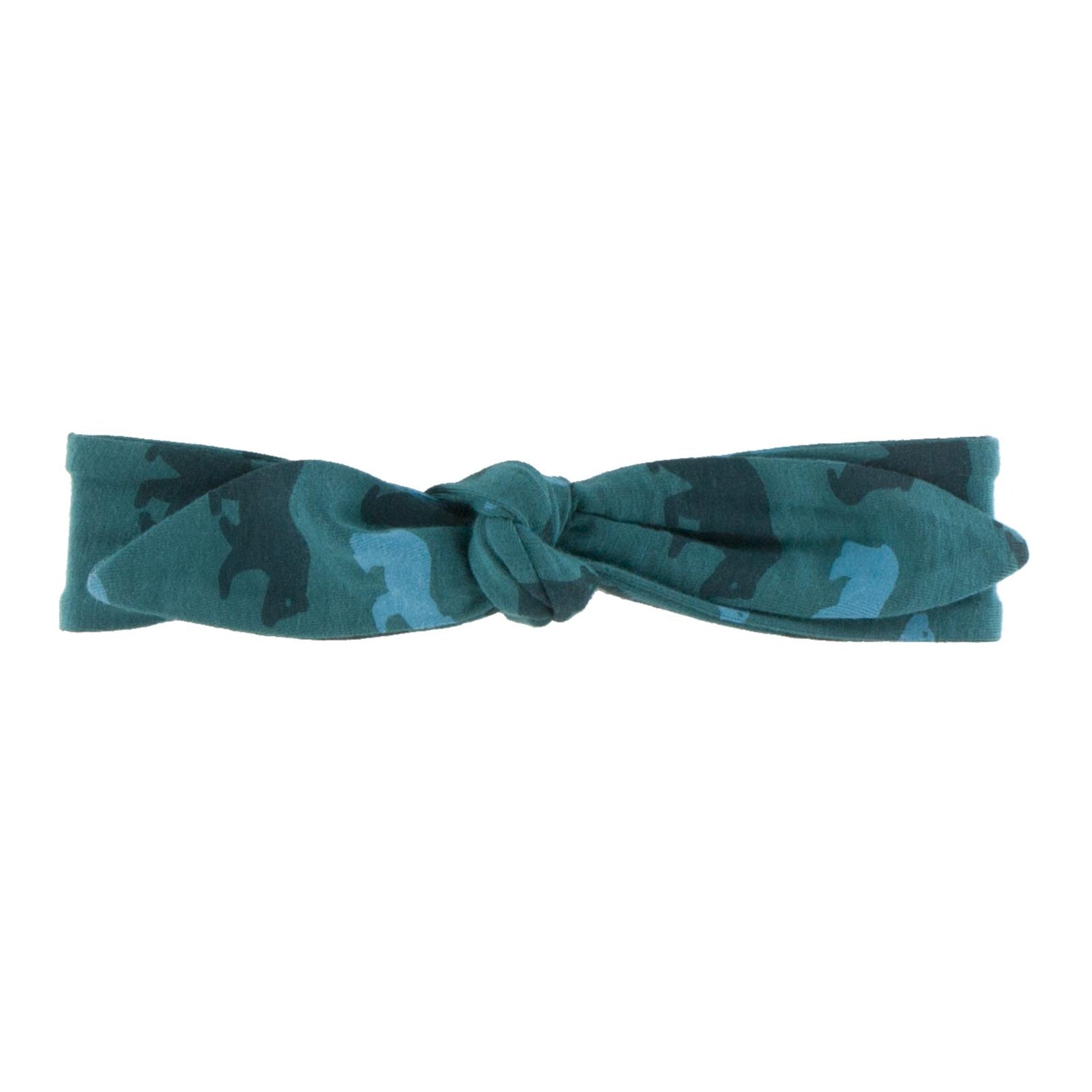 Print Bow Headband in Cedar Brown Bear