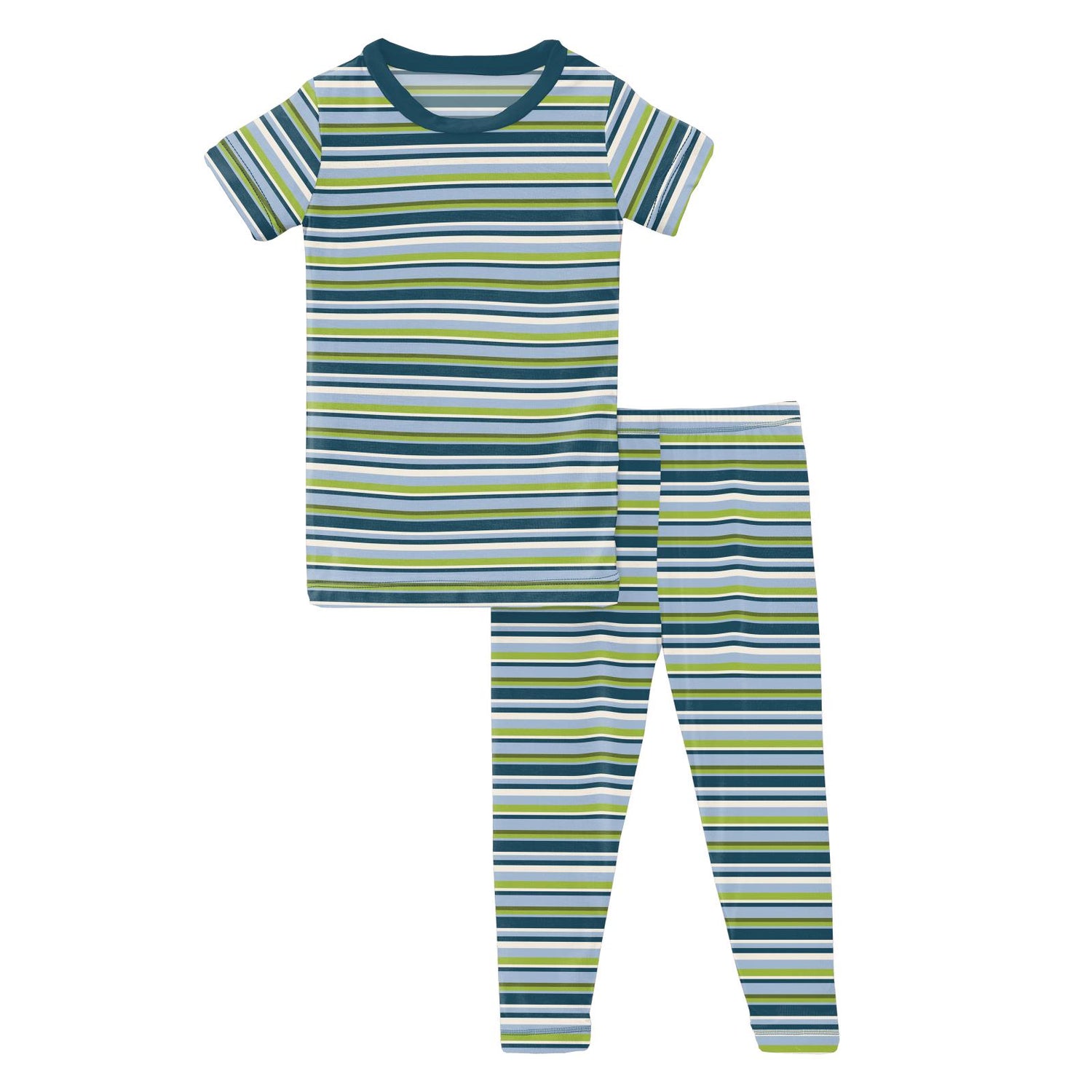 Print Short Sleeve Pajama Set in Anniversary Sailaway Stripe