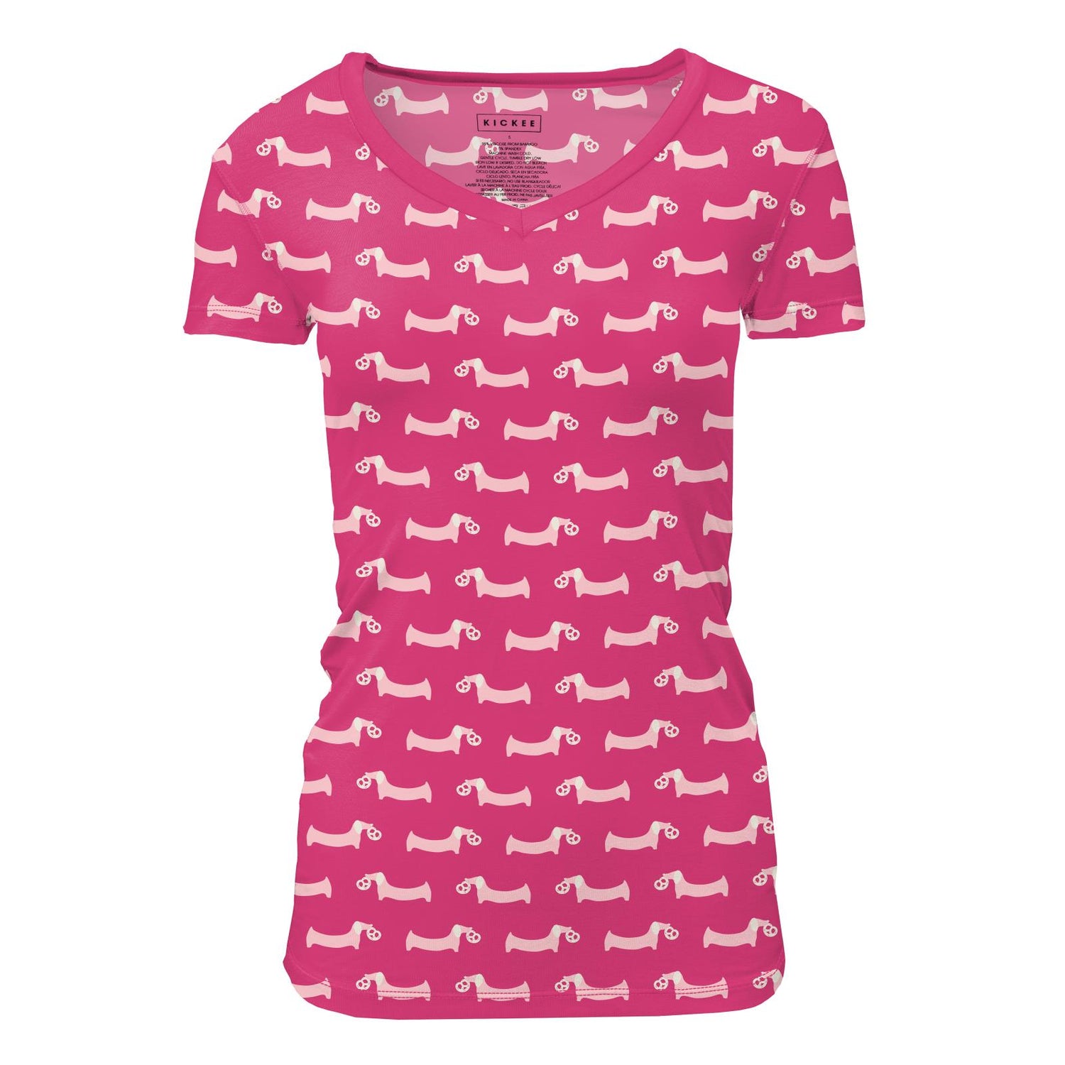 Women's Print Short Sleeve One Tee in Calypso Pretzel Pup