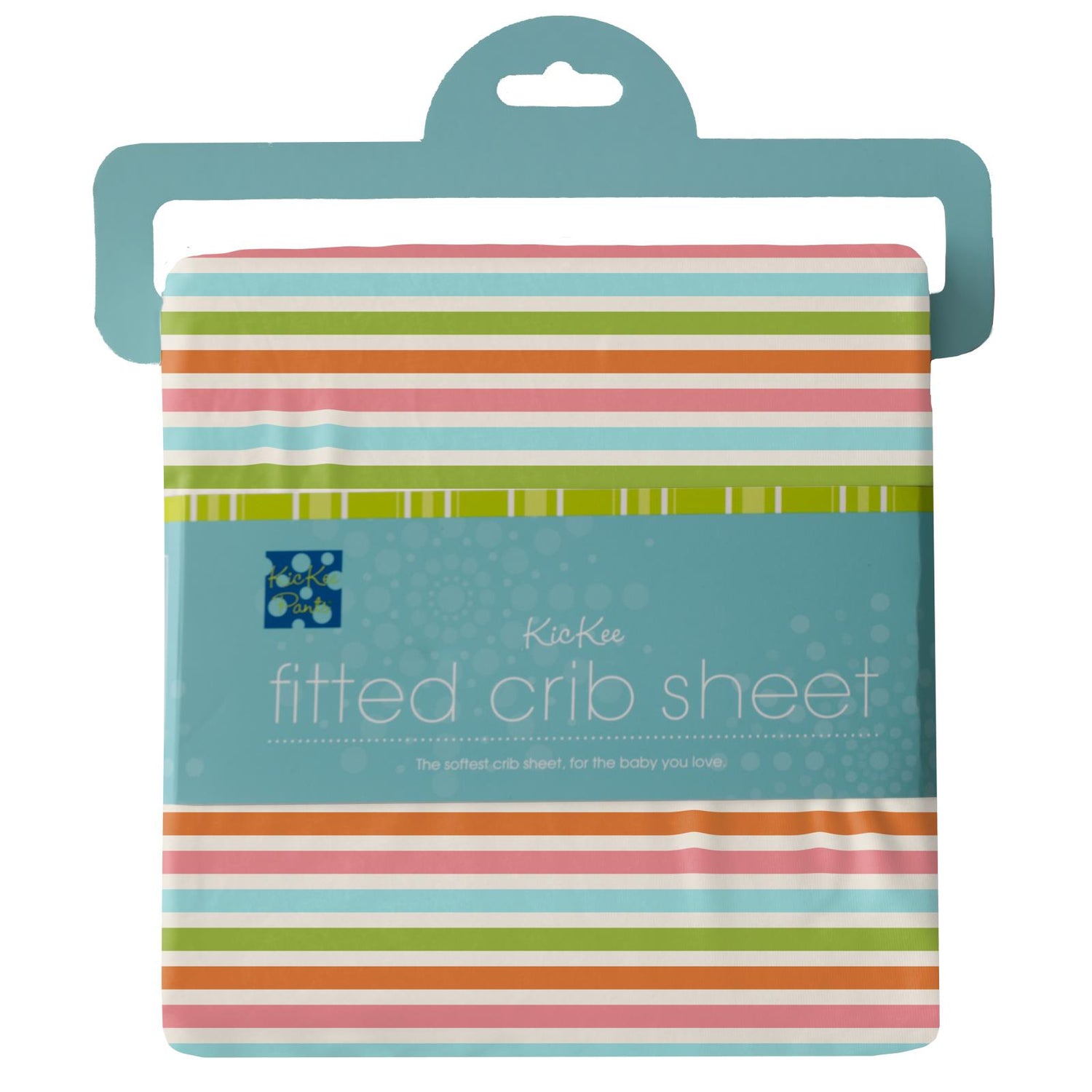 Print Fitted Crib Sheet in Beach Day Stripe