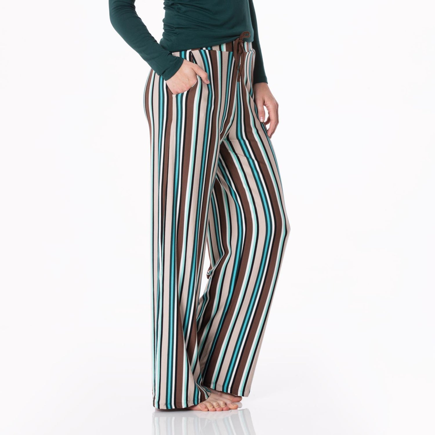 Women's Print Lounge Pants in Dad's Tie Stripe