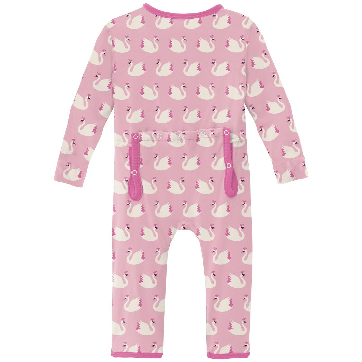 Print Coverall with 2 Way Zipper in Cake Pop Swan Princess