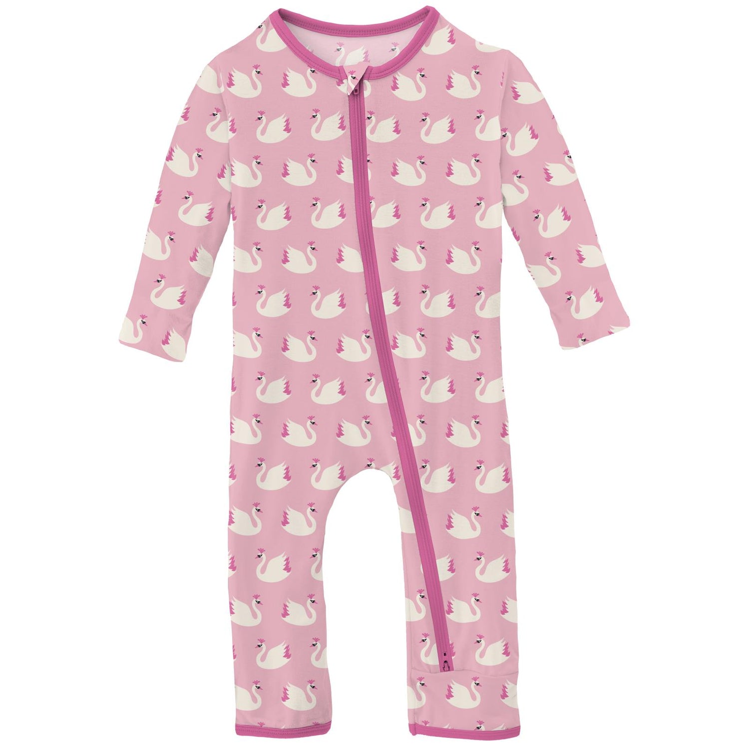 Print Coverall with 2 Way Zipper in Cake Pop Swan Princess