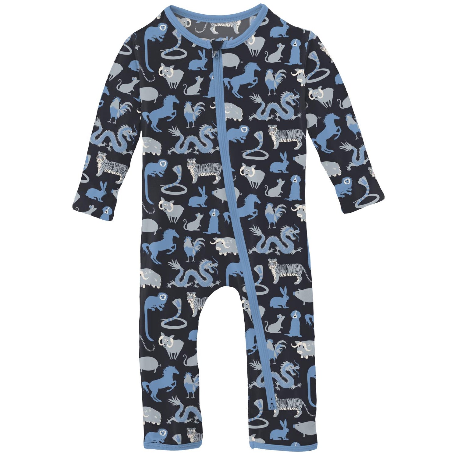 Print Coverall with 2 Way Zipper in Deep Space Chinese Zodiac