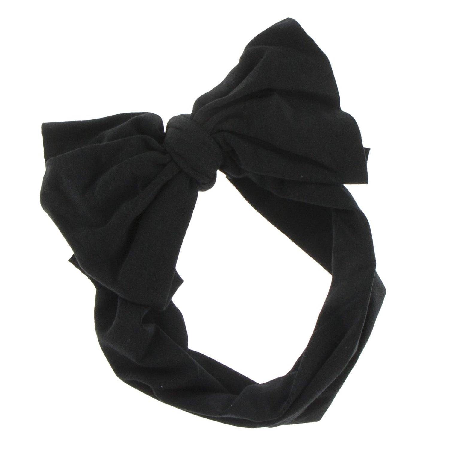 Luxe Head Wrap with Bow in Midnight