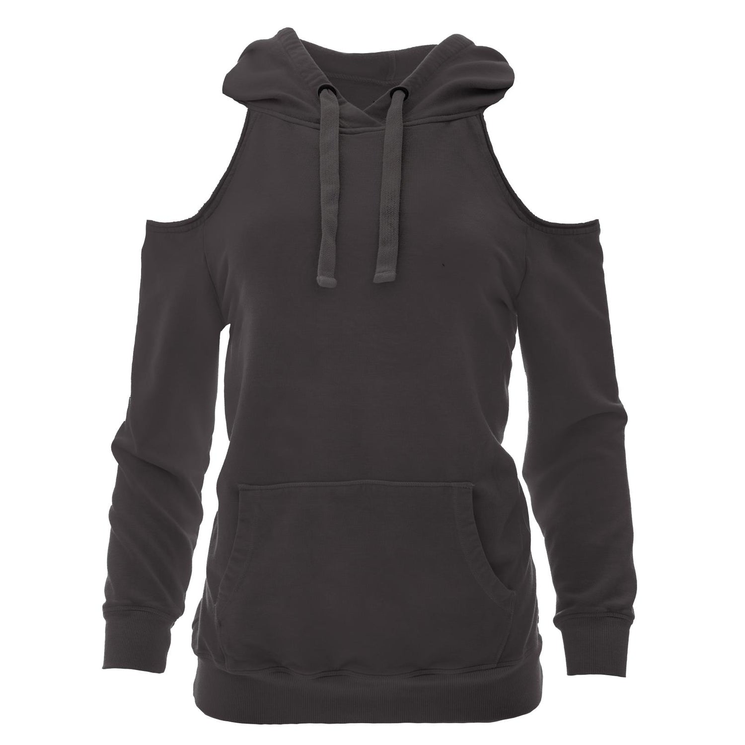 Women's Fleece Open-Shoulder Pullover in Midnight