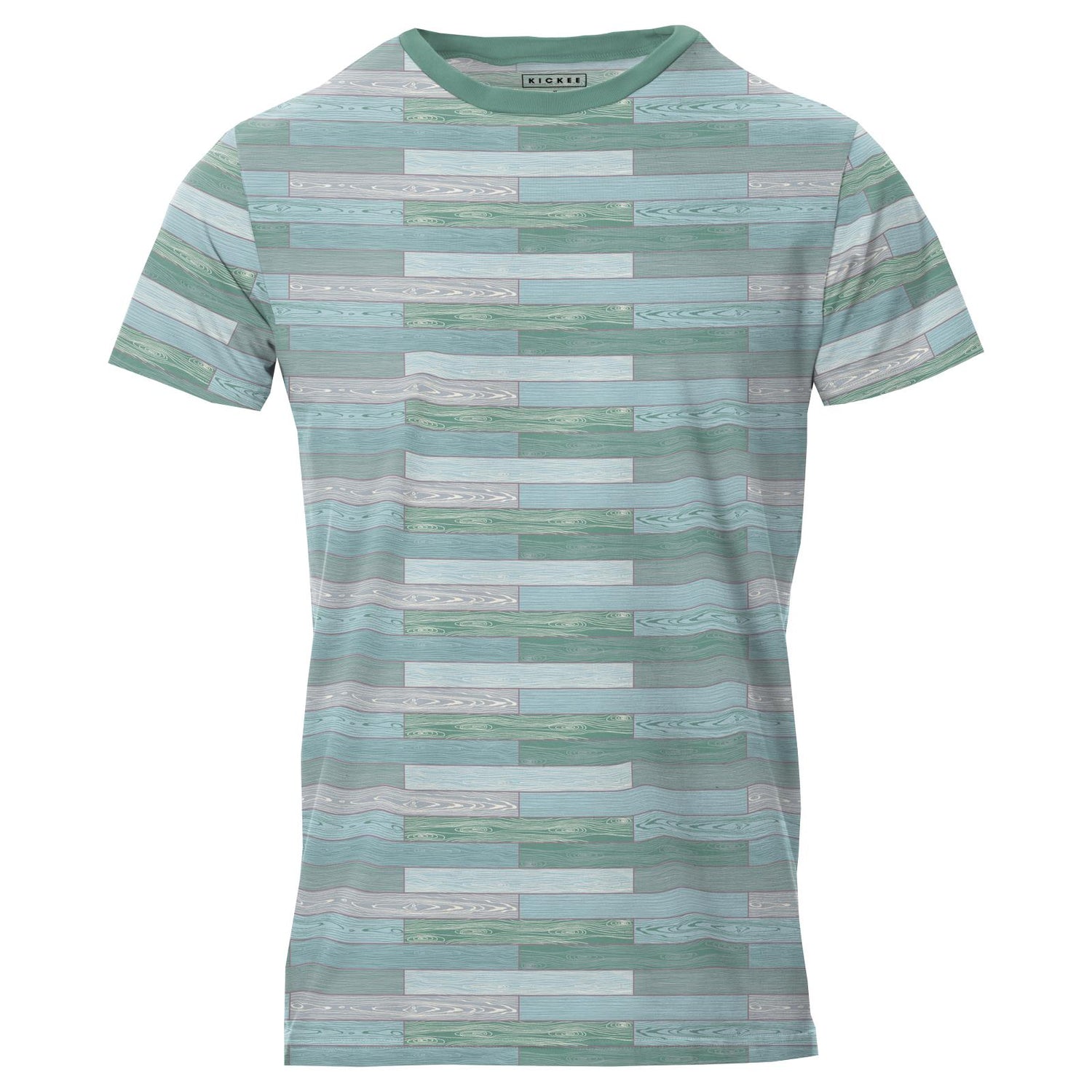 Men's Print Short Sleeve Luxe Crew Neck Tee in Ship Lap