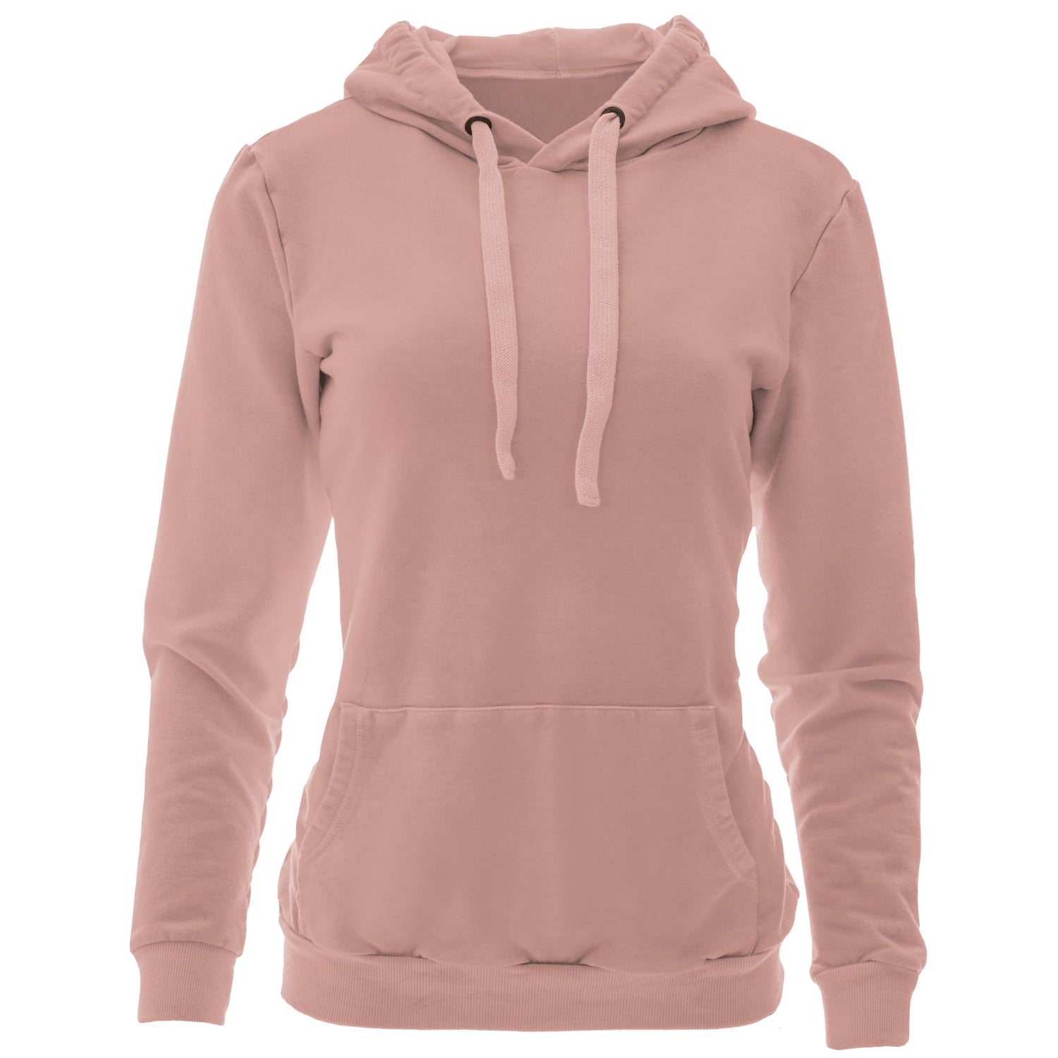 Women's Fleece Kangaroo Pocket Pullover in Blush