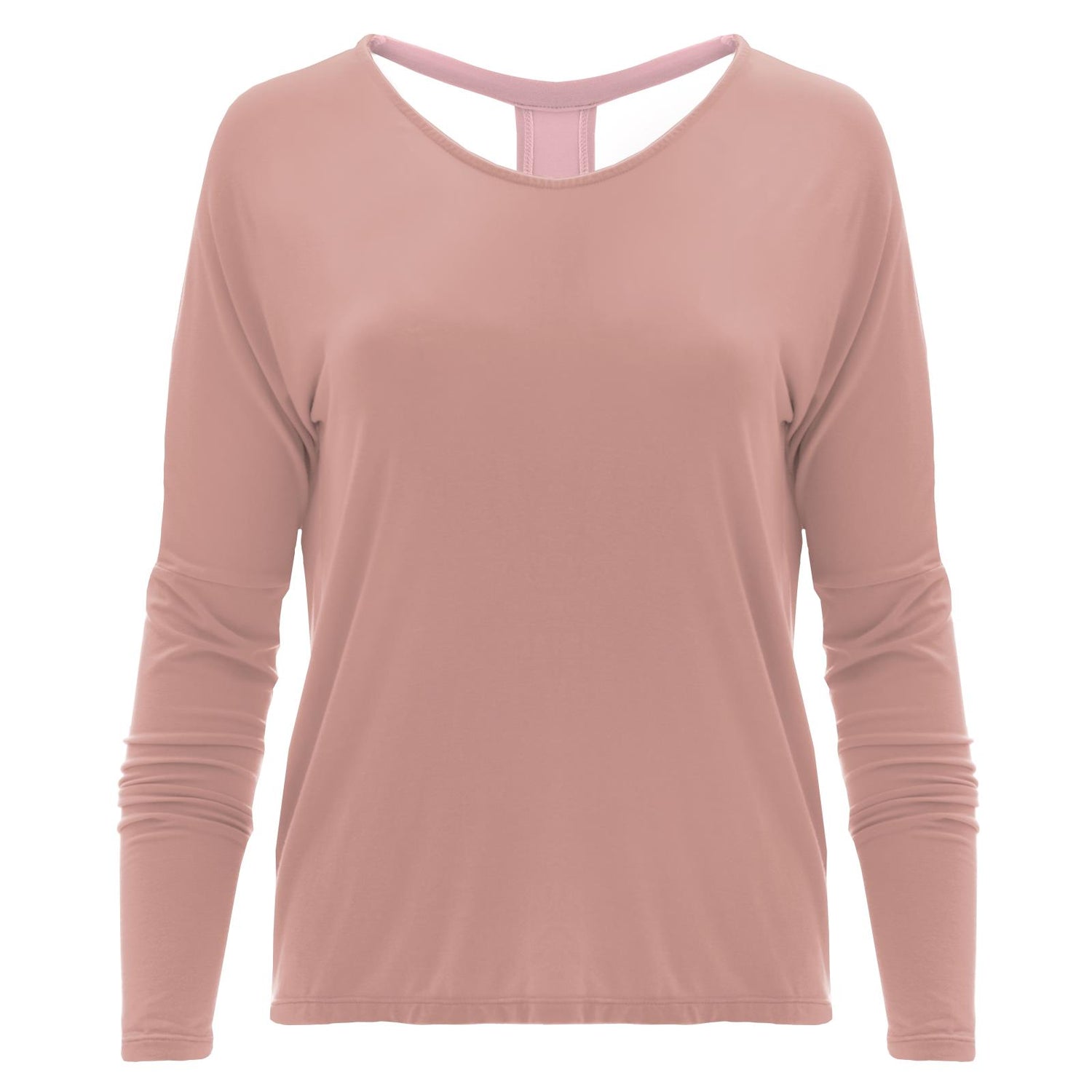 Women's Open Back Top in Blush with Lotus