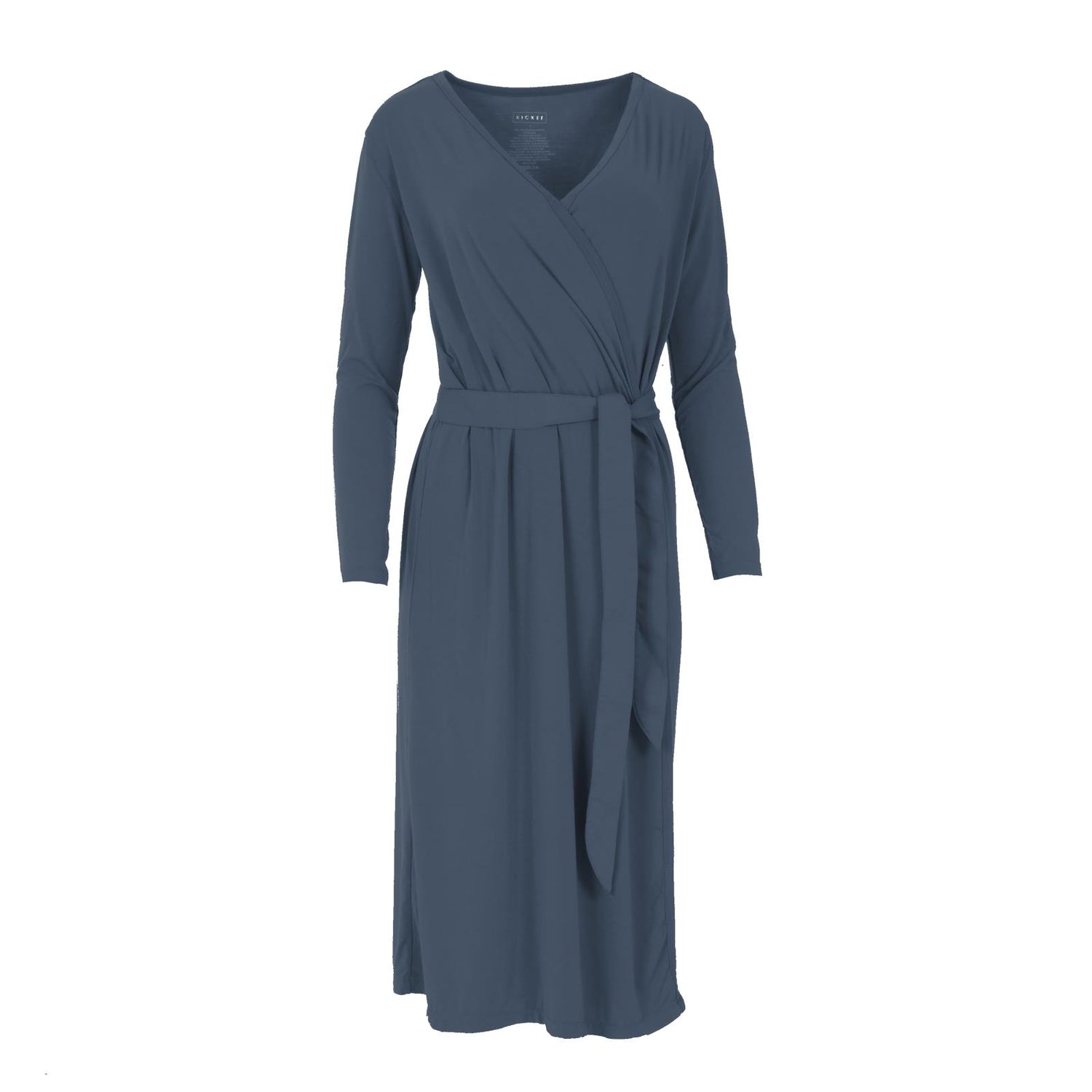 Women's Solid Basic Robe in Deep Sea