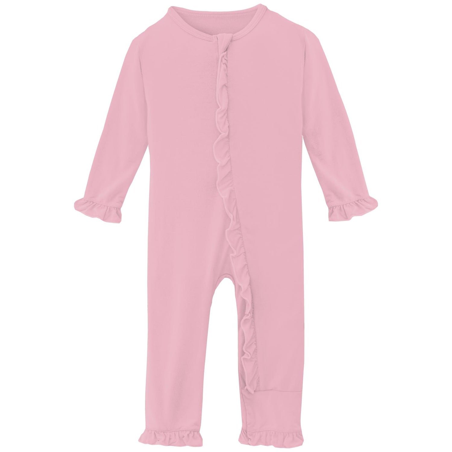 Classic Ruffle Coverall with 2 Way Zipper in Cake Pop