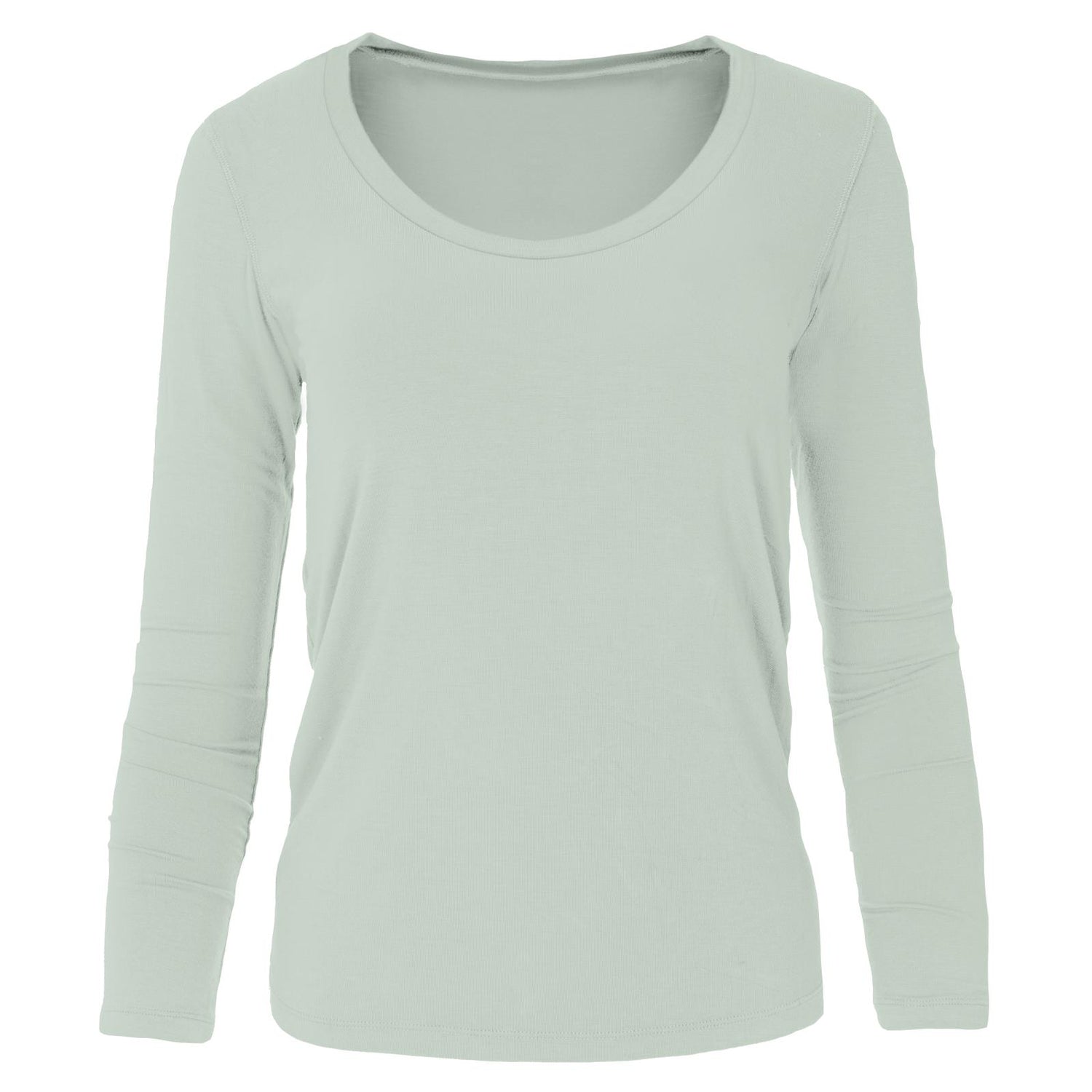 Women's Long Sleeve Scoop Neck Tee in Aloe