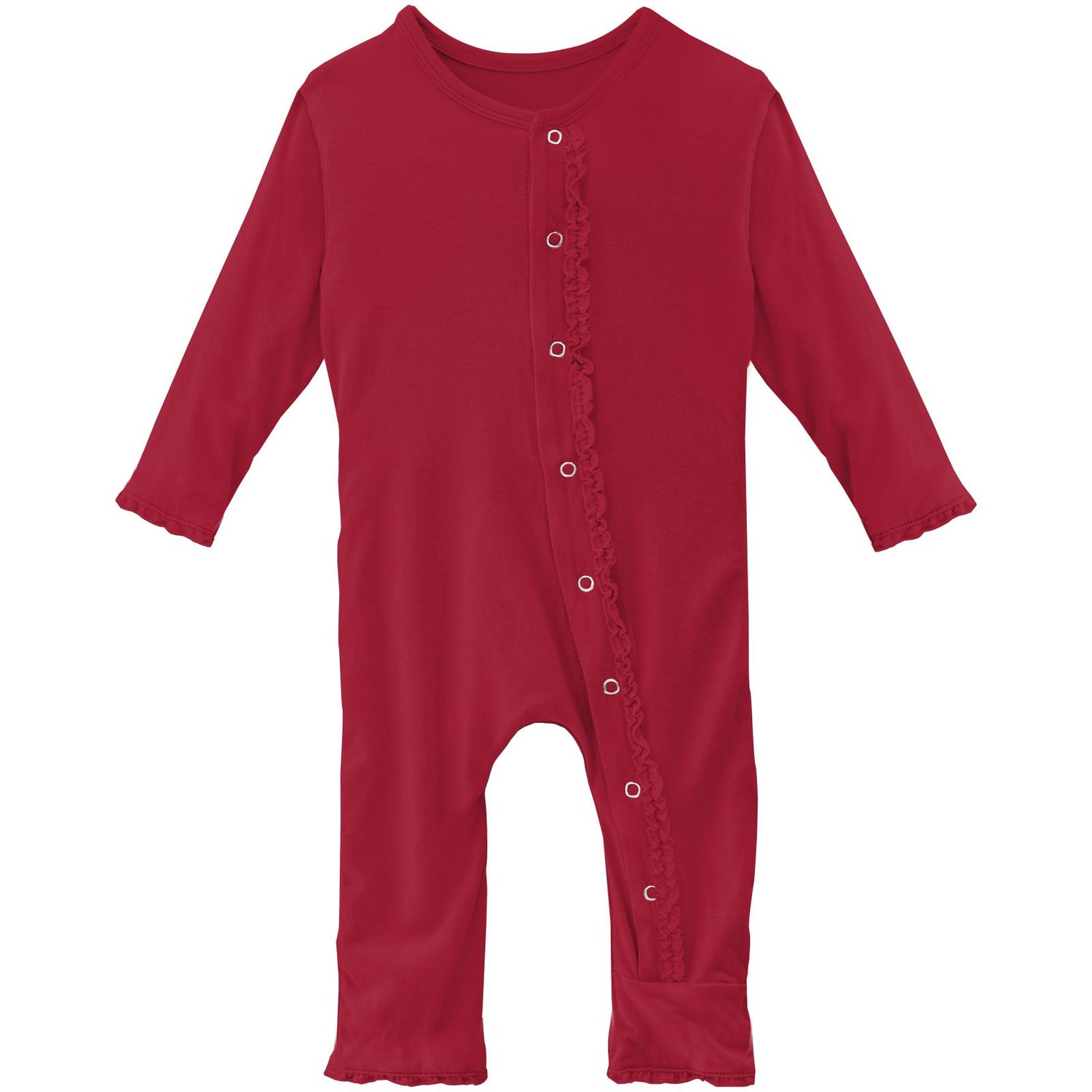 Muffin Ruffle Coverall in Crimson