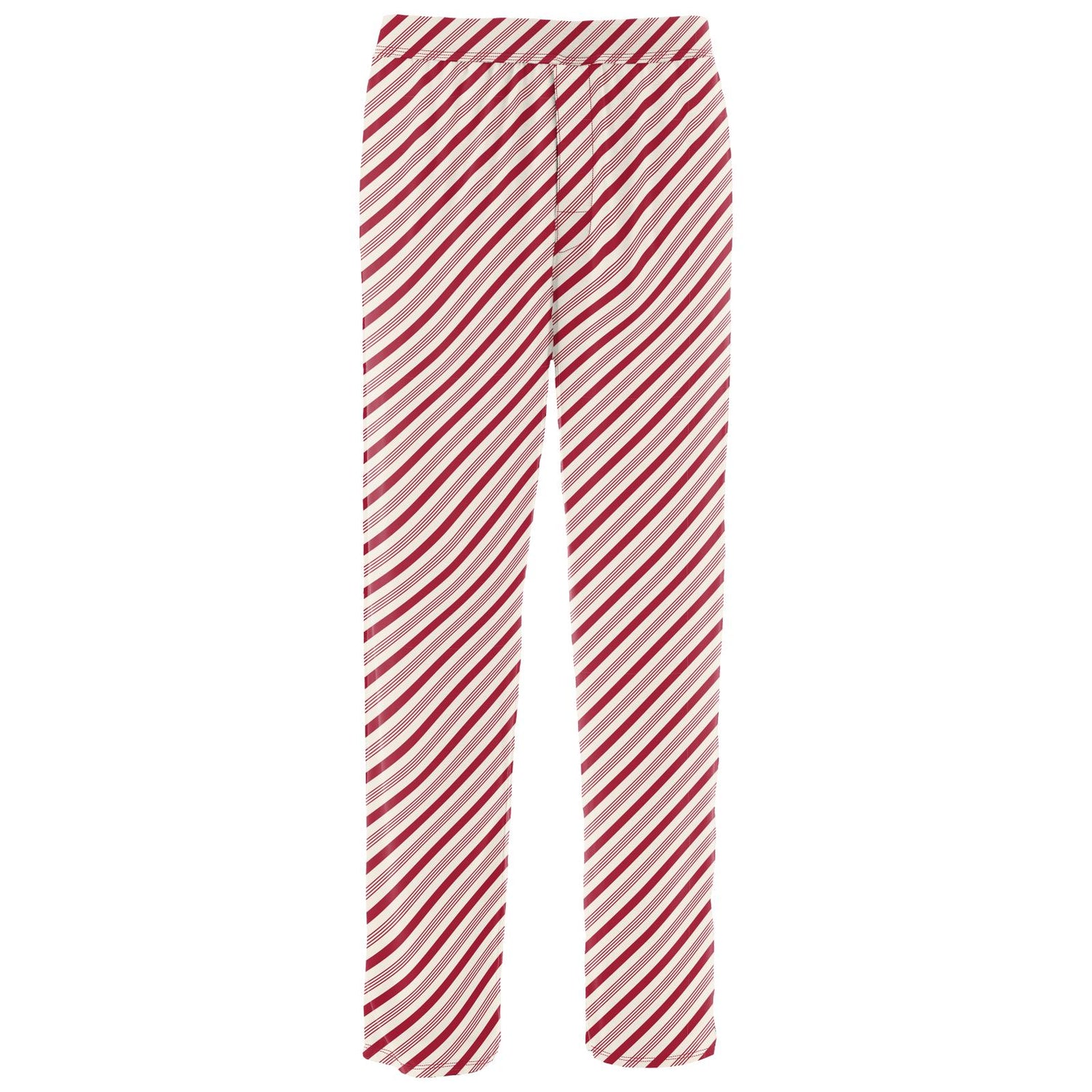 Men's Print Pajama Pants in Crimson Candy Cane Stripe