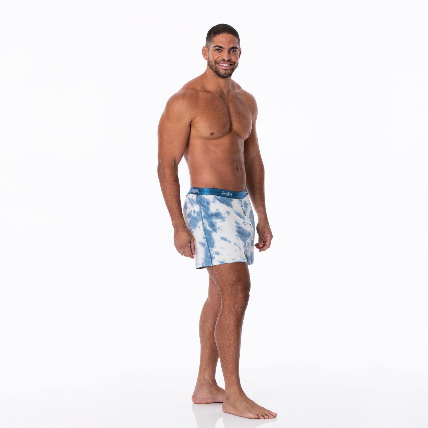 Men's Print Boxer Shorts in Deep Sea Tie Dye