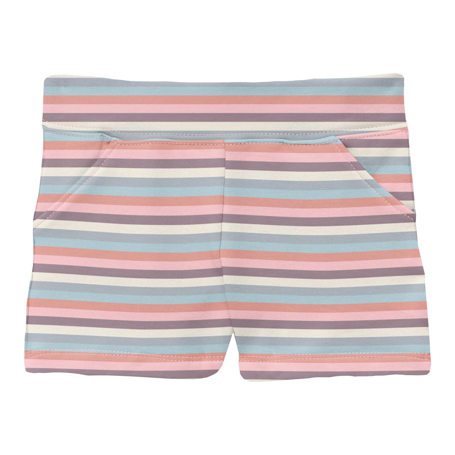 Print Luxe Summer Shorts in Spring Bloom Stripe