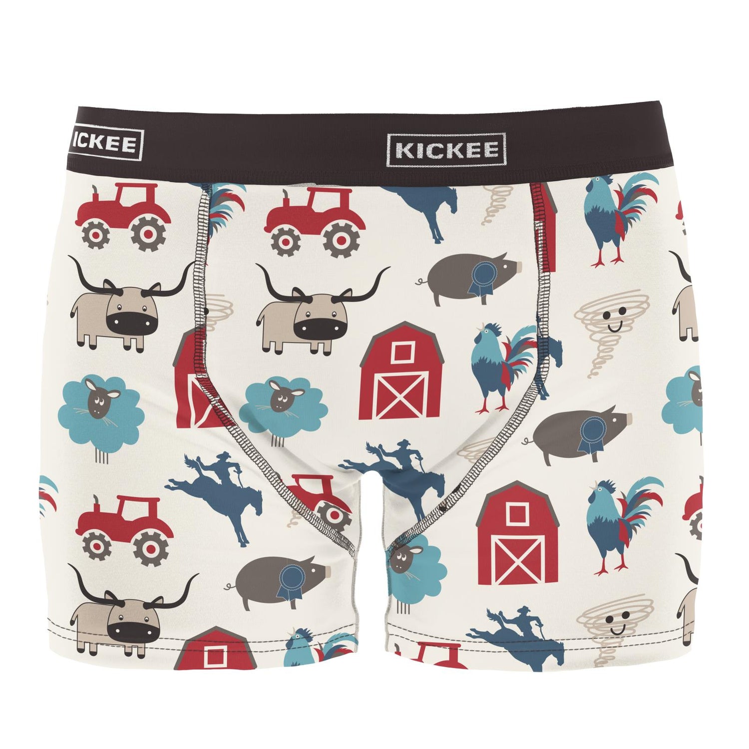 Men's Print Boxer Brief in Glacier Rowdy Howdy